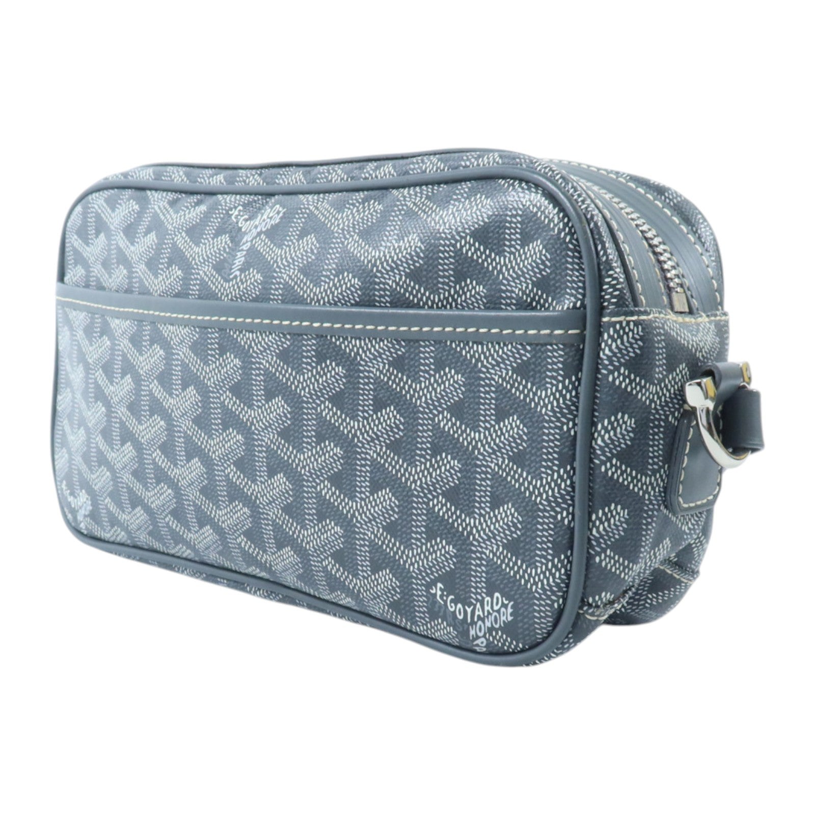 GOYARD 塗層帆布Sac Cap Vert PM銀扣肩背袋