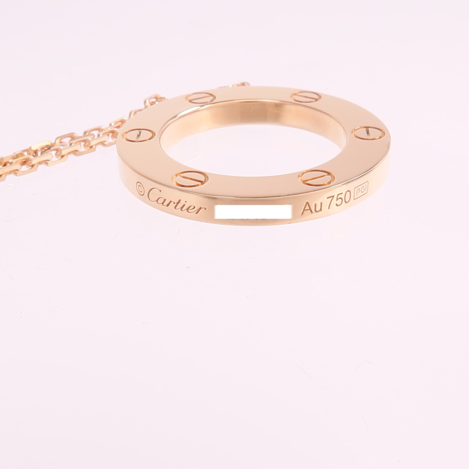 CARTIER 18K玫瑰金Love Necklace項鍊
