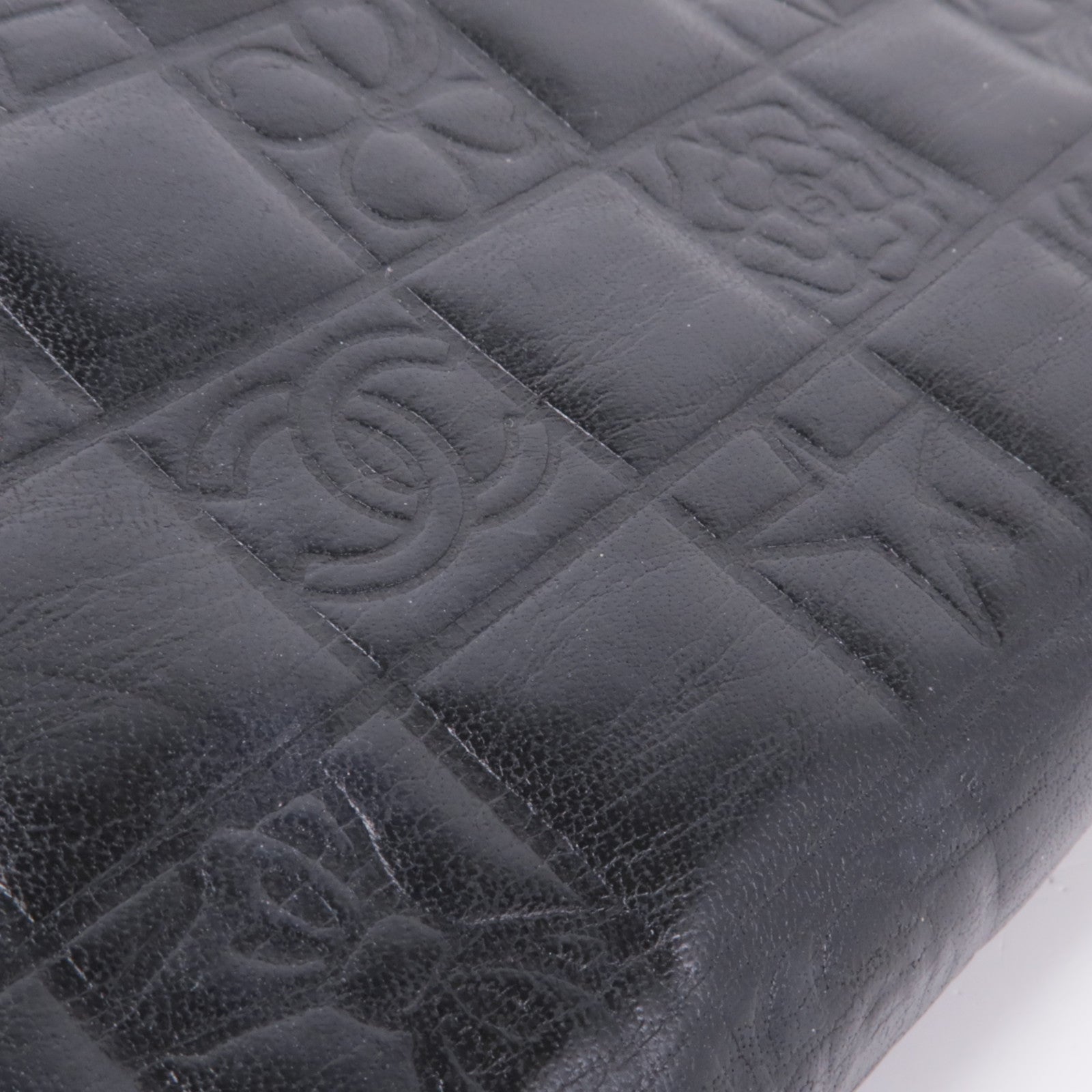 CHANEL 牛皮皮革Vintage Long Wallet銀扣長錢包
