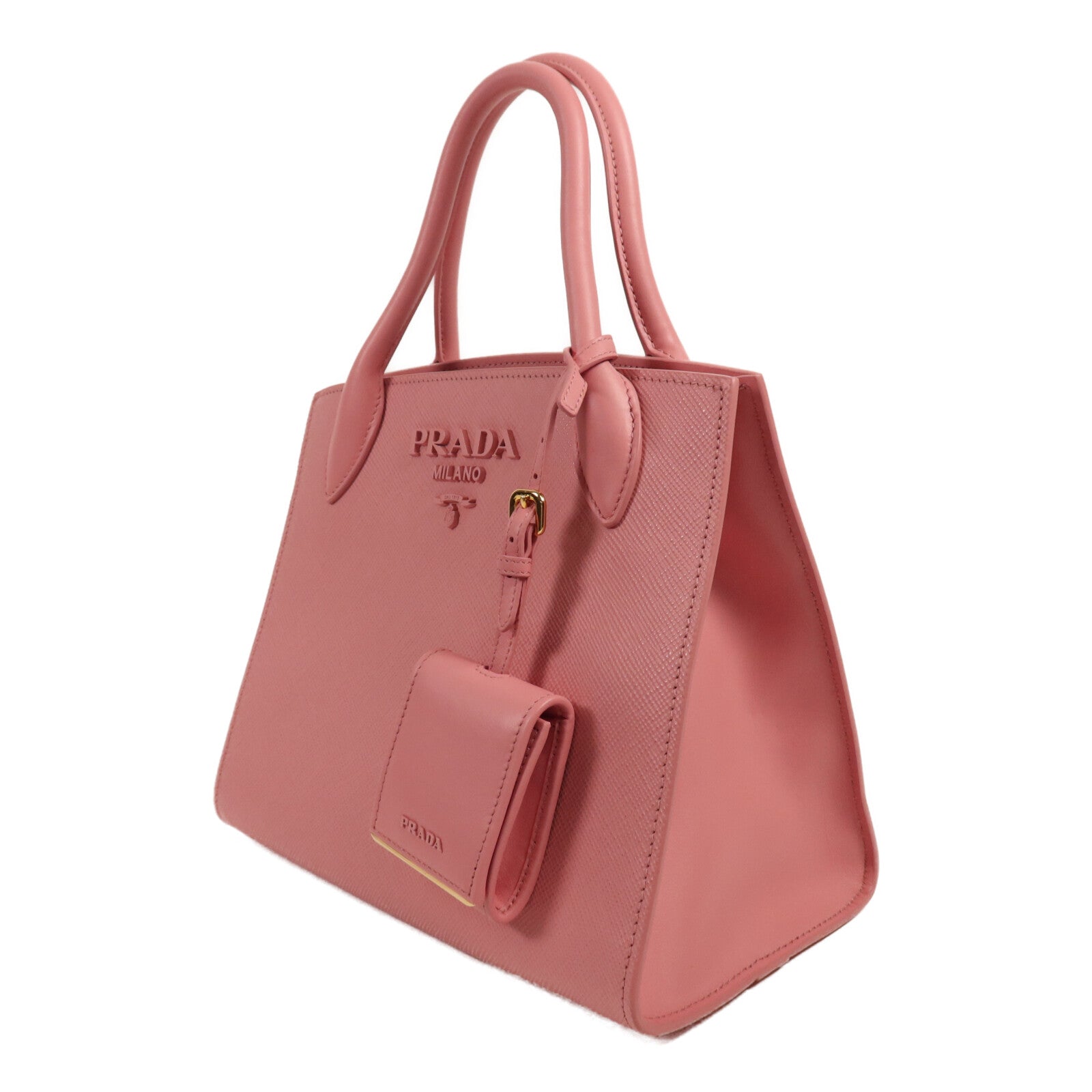 PRADA 牛皮皮革2 Way Shoulder Bag金扣手挽肩背兩用袋