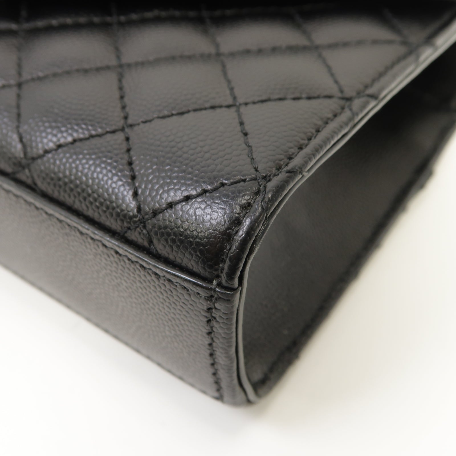 SAINT LAURENT 牛皮皮革Envelope Small銀扣鏈帶肩背袋黑色