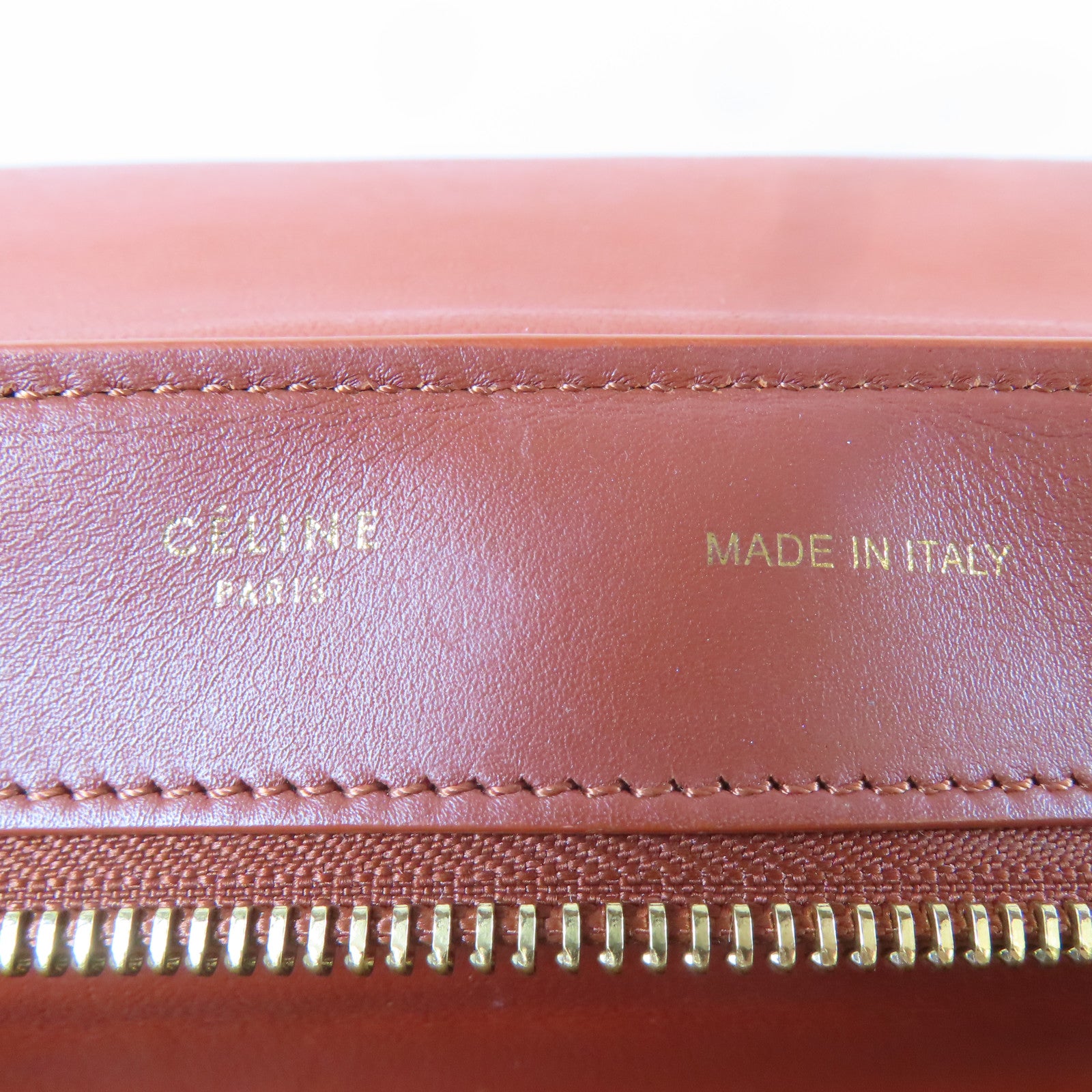 CELINE 【激減優惠】牛皮皮革Trapeze金扣手挽肩背兩用袋啡色/藍色