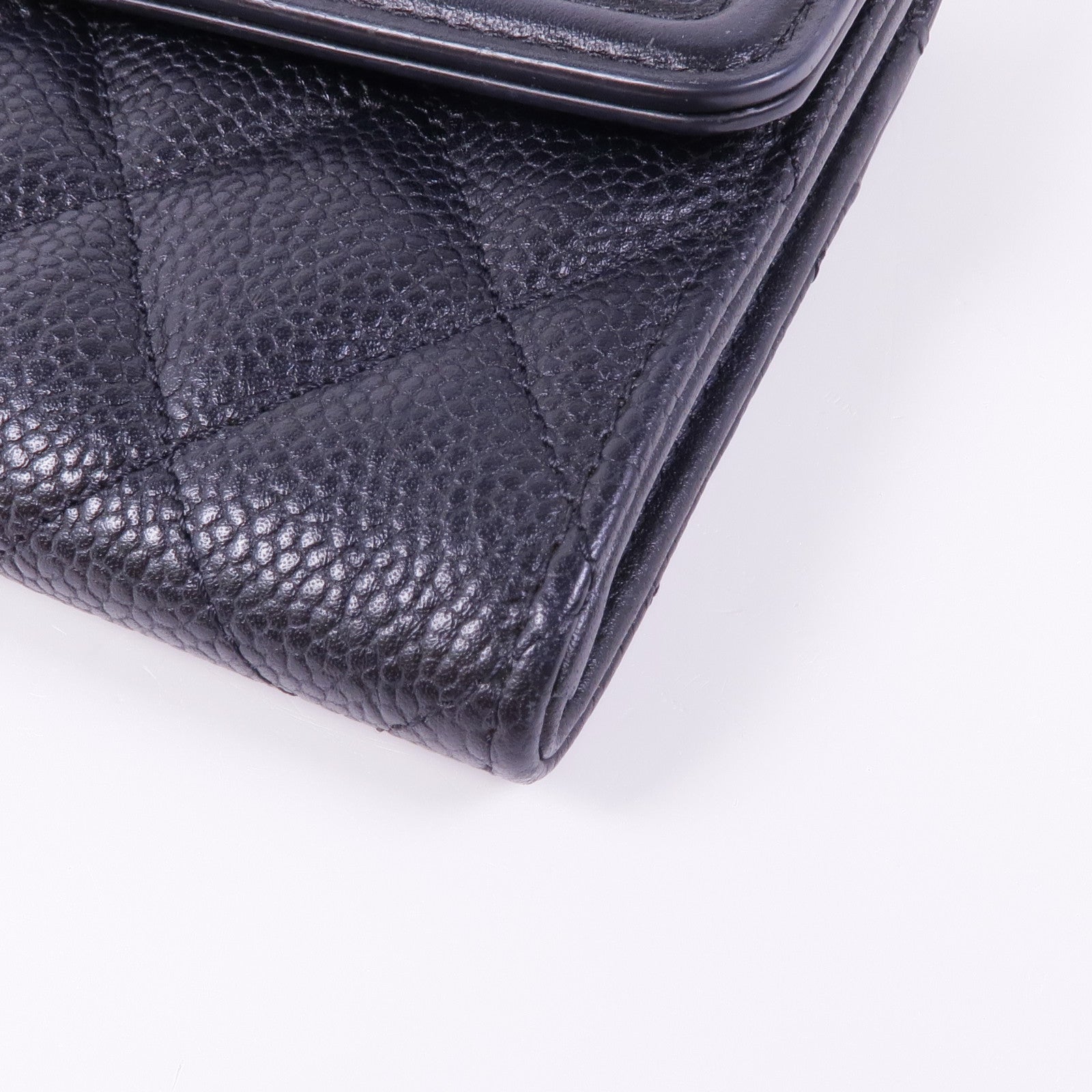 CHANEL 牛皮皮革Vanity CC金扣錢包