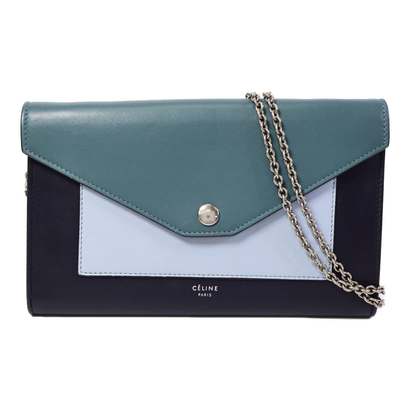 CELINE 牛皮皮革Wallet On Chain鏈帶肩背袋