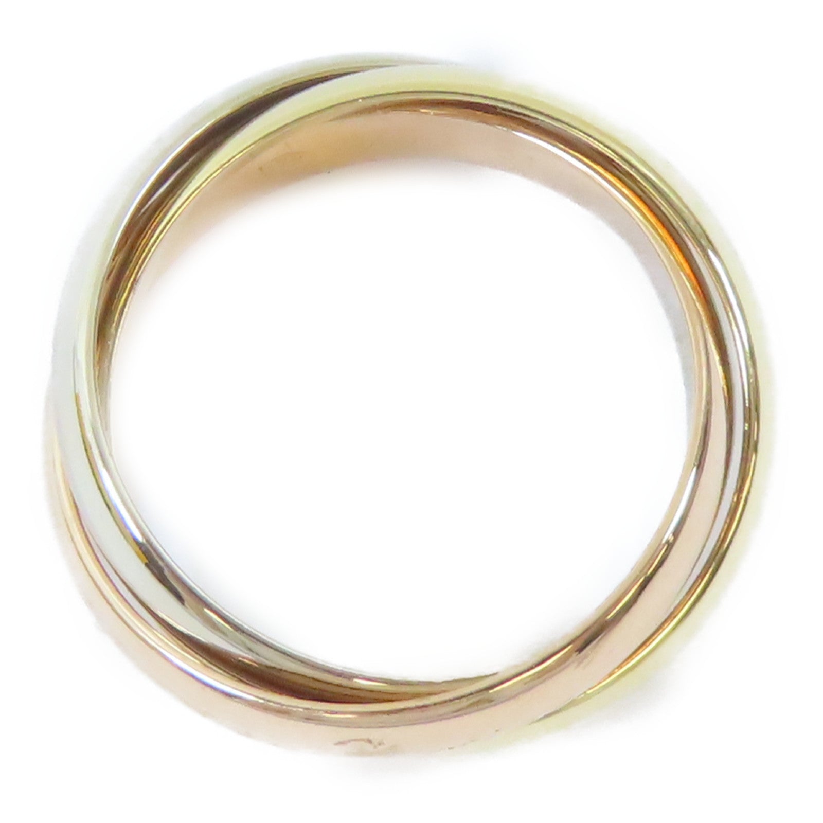 CARTIER 18K黃金/白金/玫瑰金Trinity Ring戒指Cartier#51/US#5.75