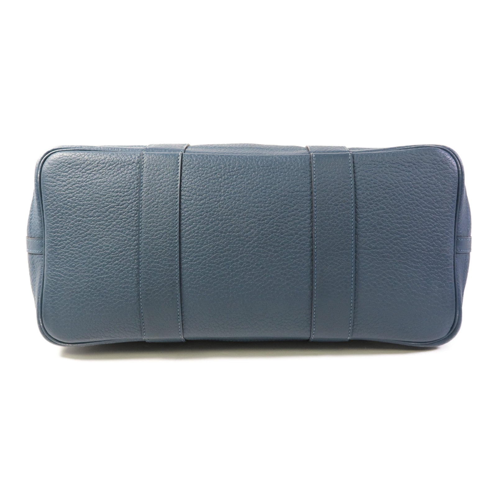 HERMES 【激減優惠】Negonda皮革Garden Party PM銀扣手挽袋Bleu Agate