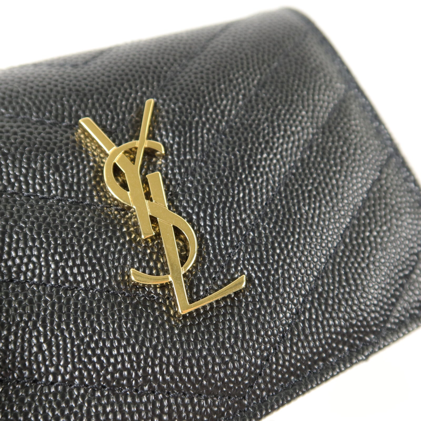 SAINT LAURENT 牛皮皮革Cassandre Matelasse Flap Card Case錢包
