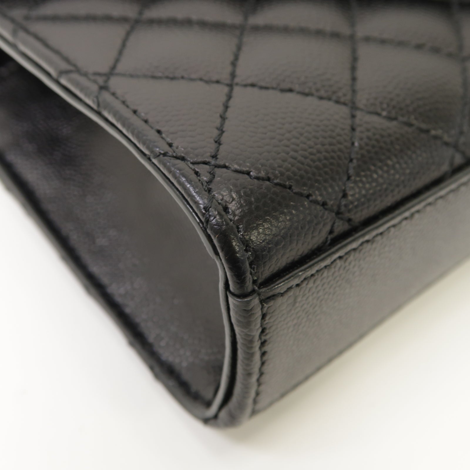 SAINT LAURENT 牛皮皮革Envelope Small銀扣鏈帶肩背袋黑色