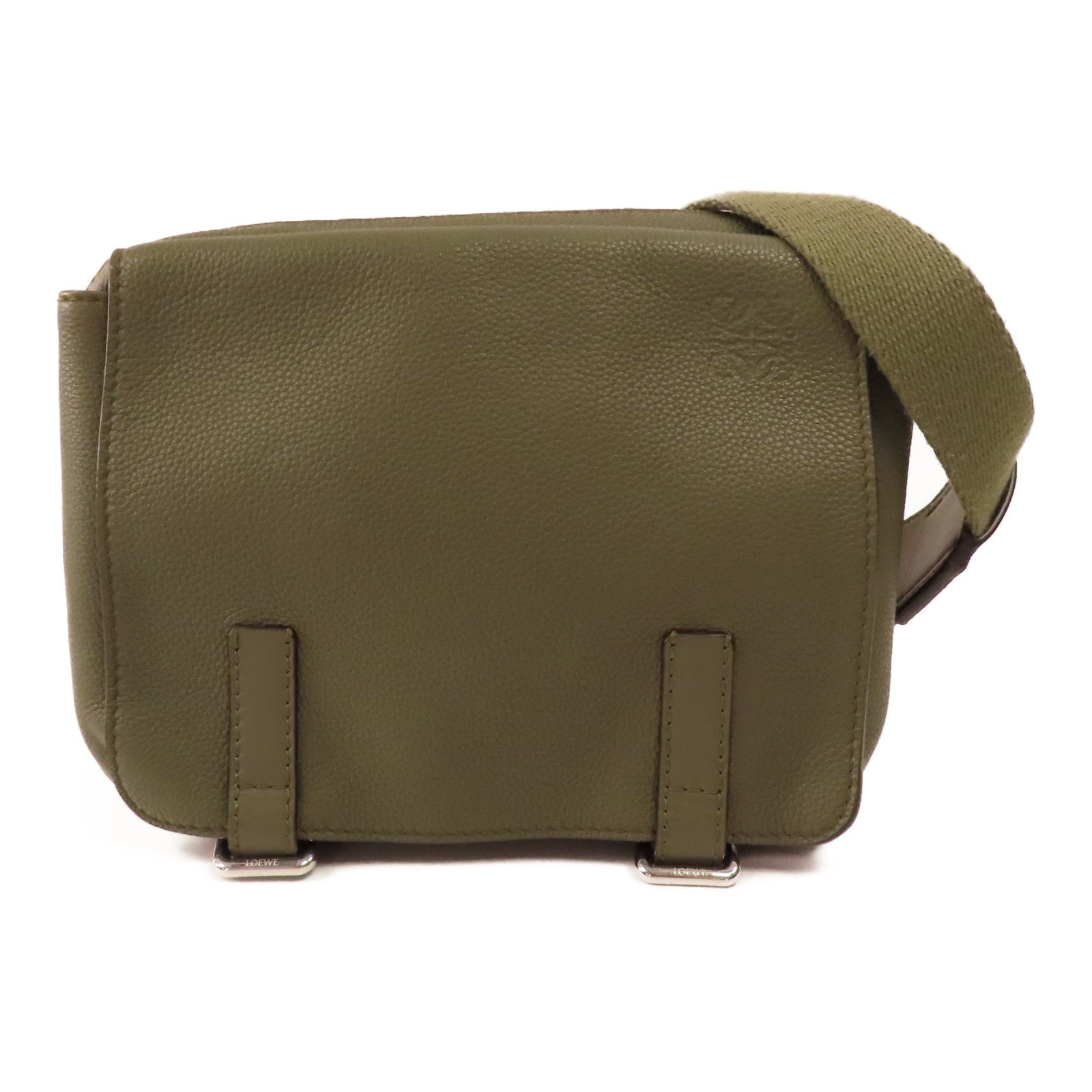 LOEWE 牛皮皮革Military XS銀扣肩背袋