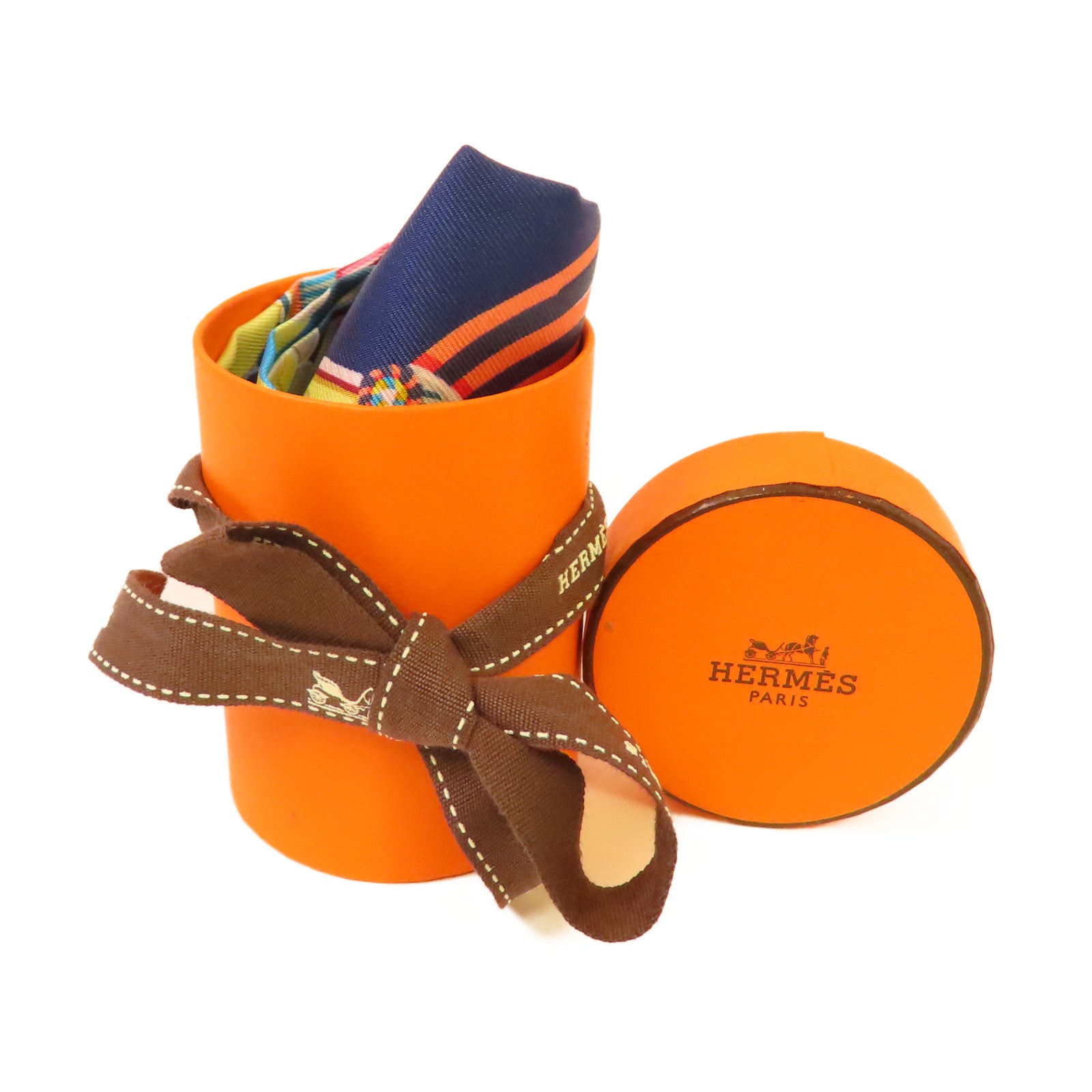 HERMES 【激減優惠】絲質Twilly絲巾寶藍色/藍色/彩色