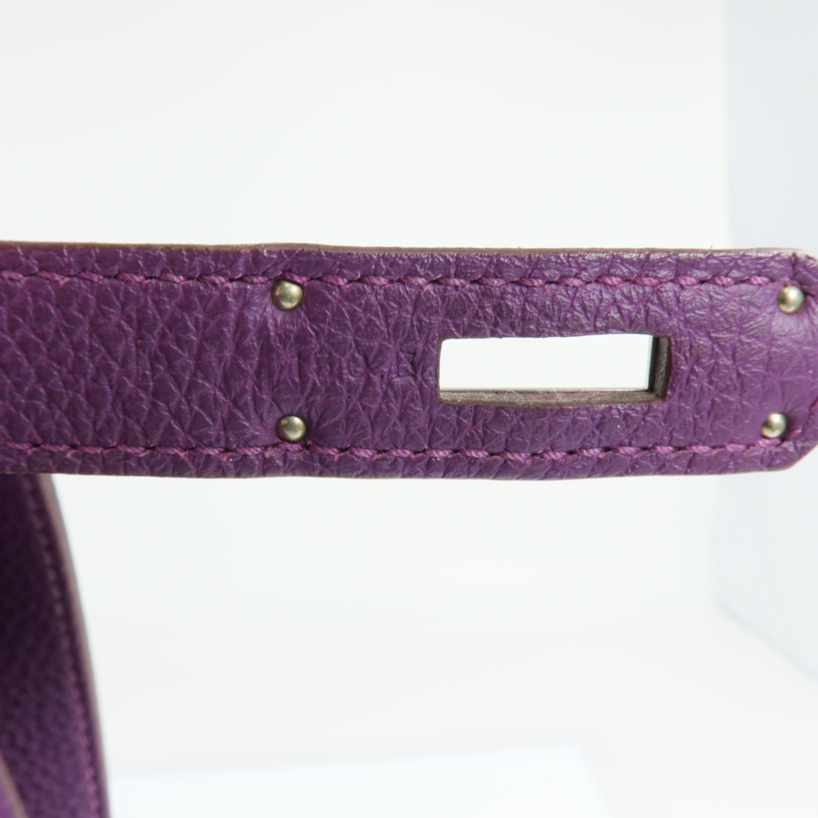 HERMES Clemence皮革So Kelly 22銀扣肩背袋Anemone