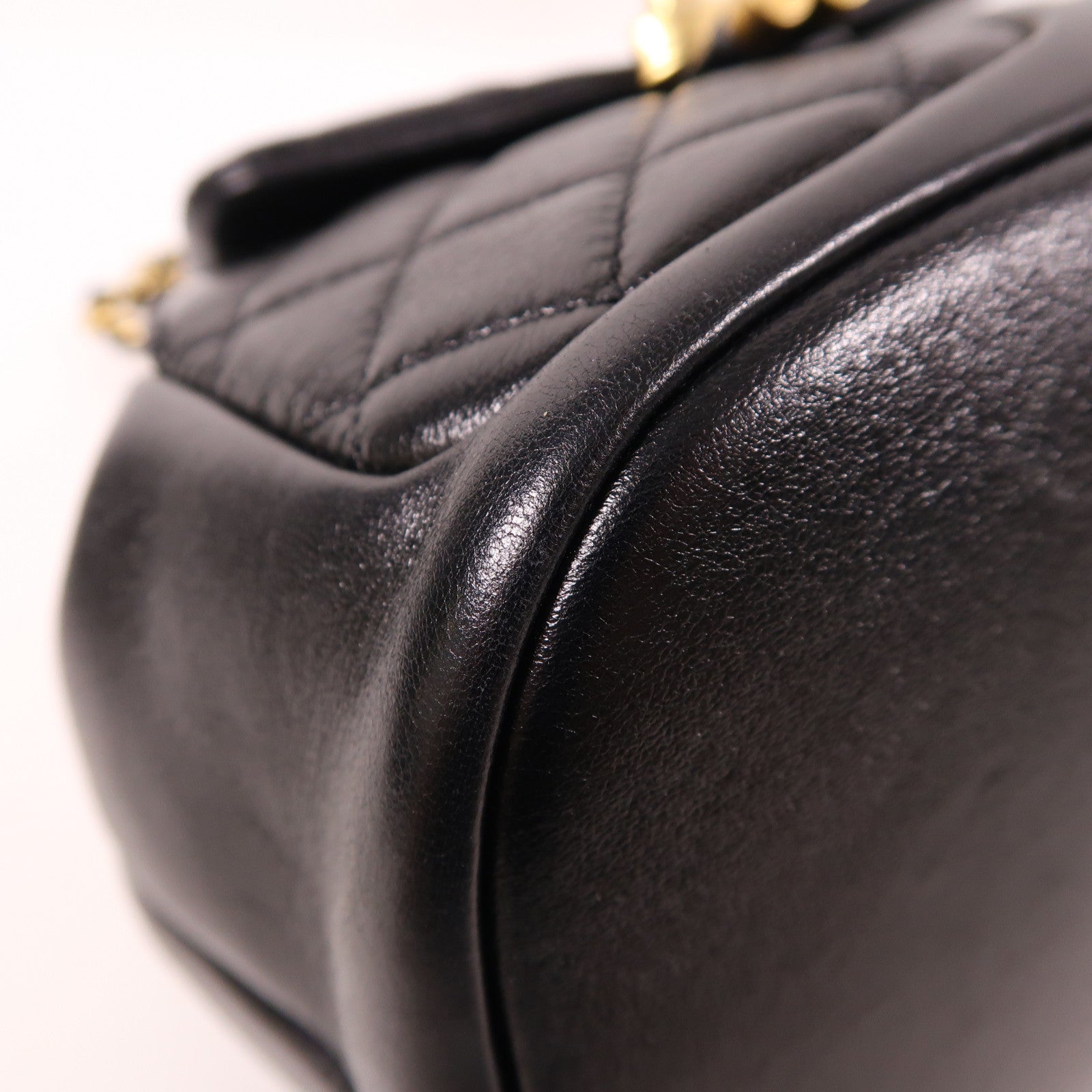 CHANEL 羊皮皮革Backpack金扣背包