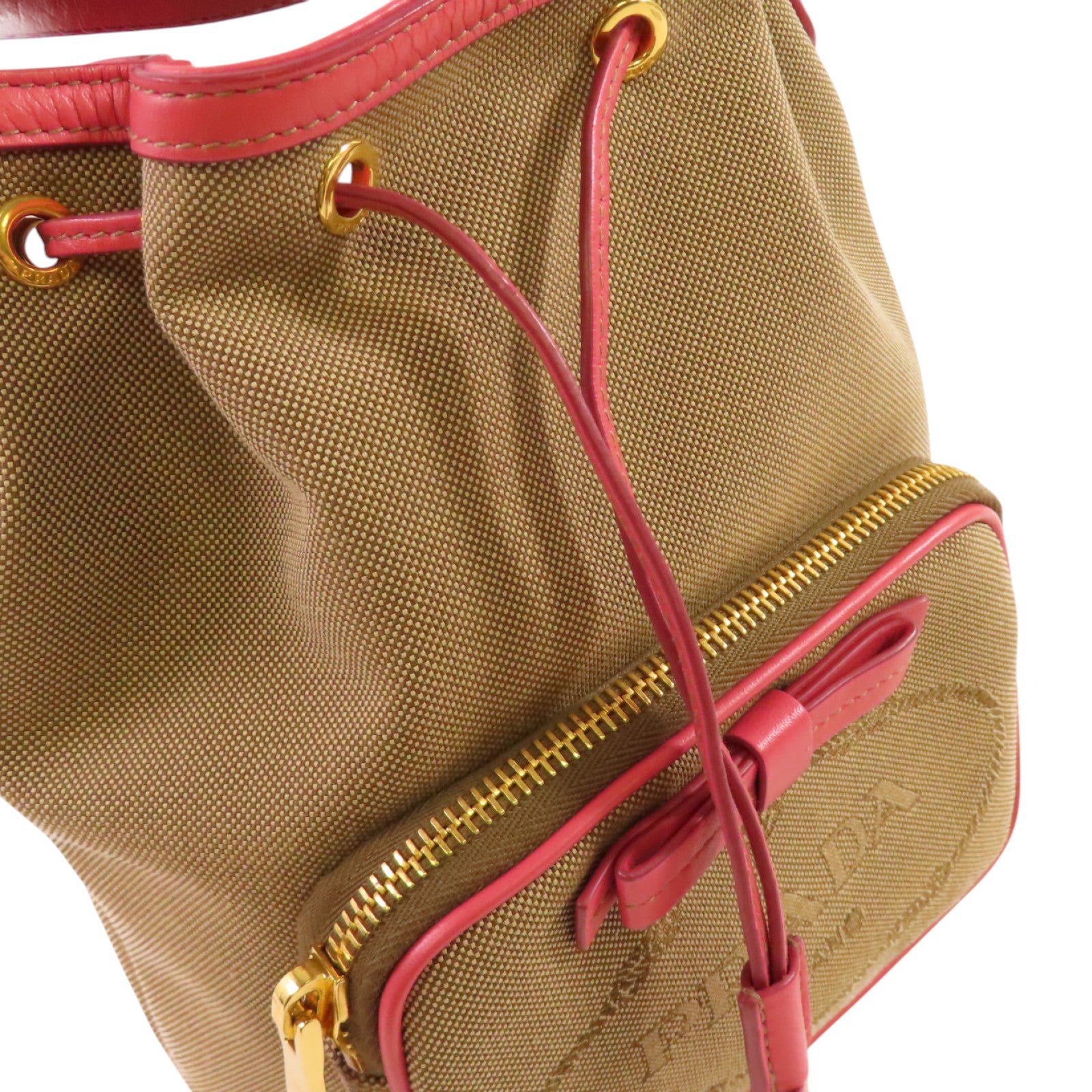 PRADA 帆布Mini Bucket 2Way Shoulder Bag手挽肩背兩用袋
