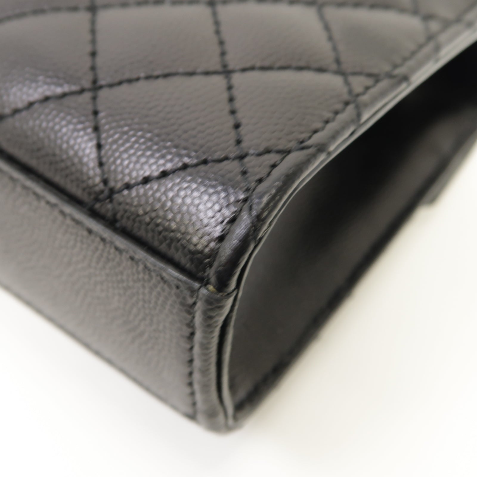 SAINT LAURENT 牛皮皮革Envelope Small銀扣鏈帶肩背袋黑色