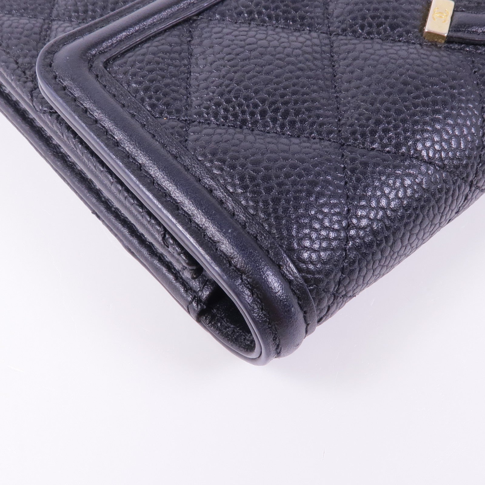 CHANEL 牛皮皮革Vanity CC金扣錢包