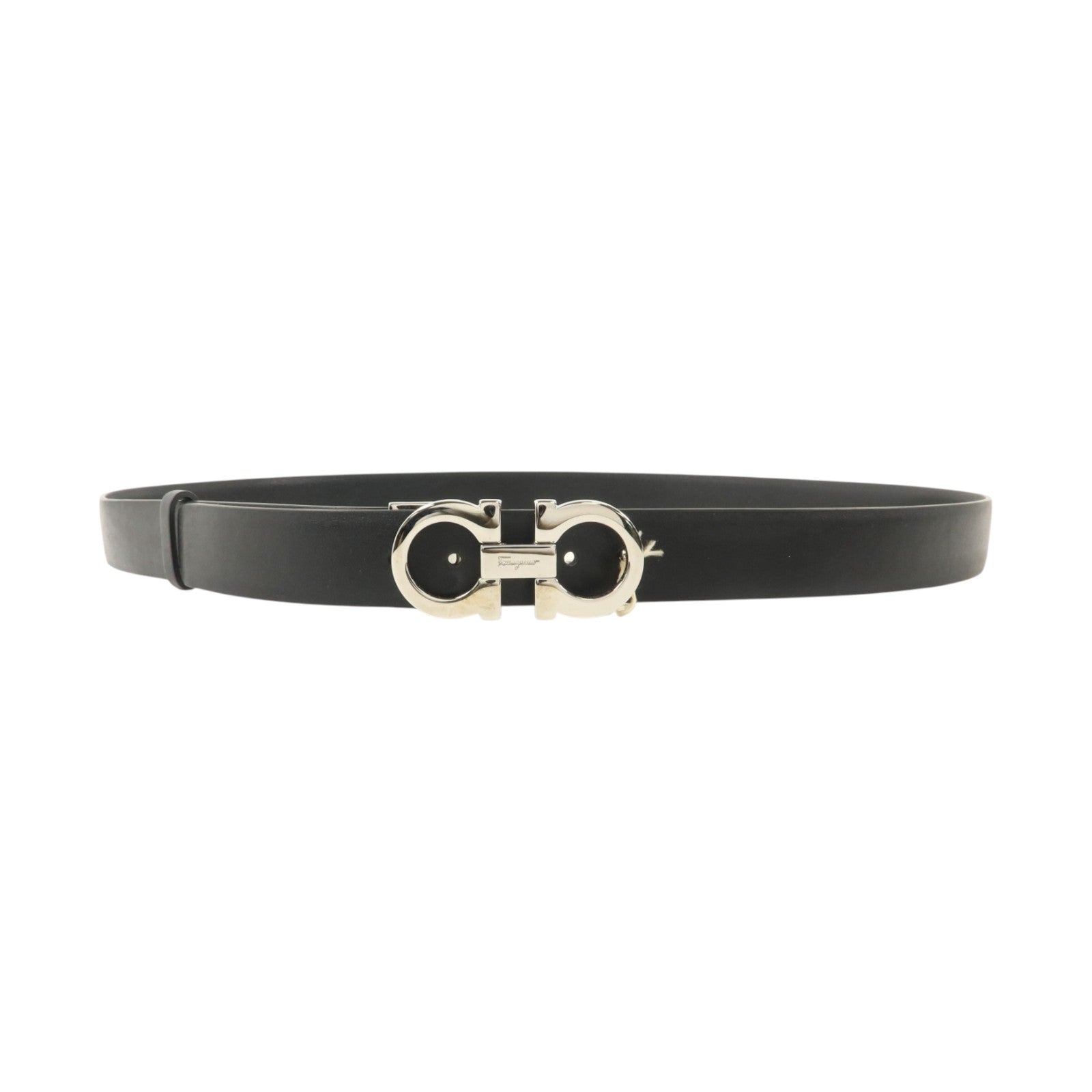 SELECTION 牛皮皮革Ferragamo Belt 100cm銀扣皮帶