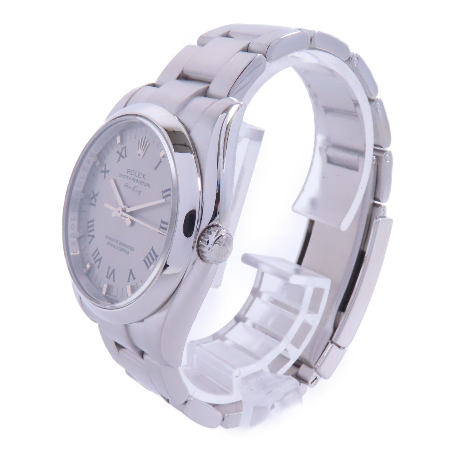 ROLEX Air King不鏽鋼手錶自動機芯銀色