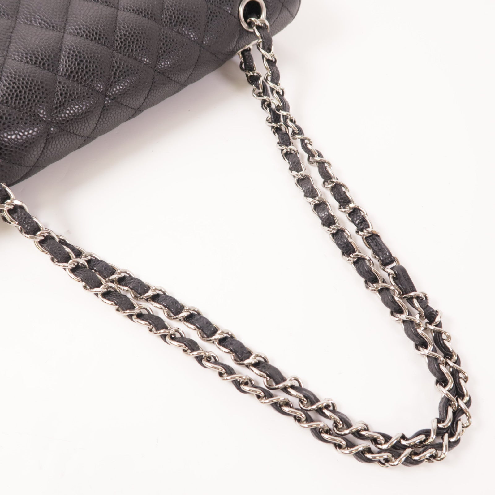 CHANEL 牛皮皮革Classic 25銀扣鏈帶肩背袋