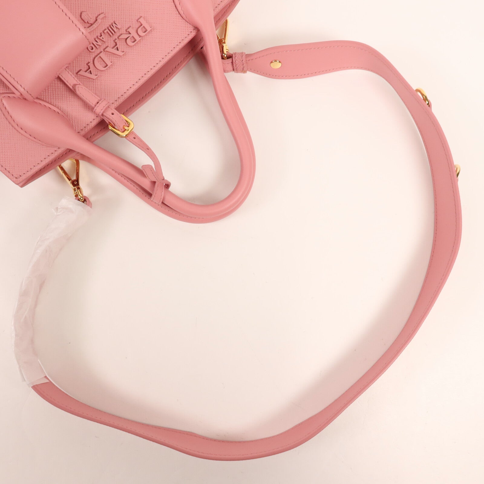 PRADA 牛皮皮革2 Way Shoulder Bag金扣手挽肩背兩用袋