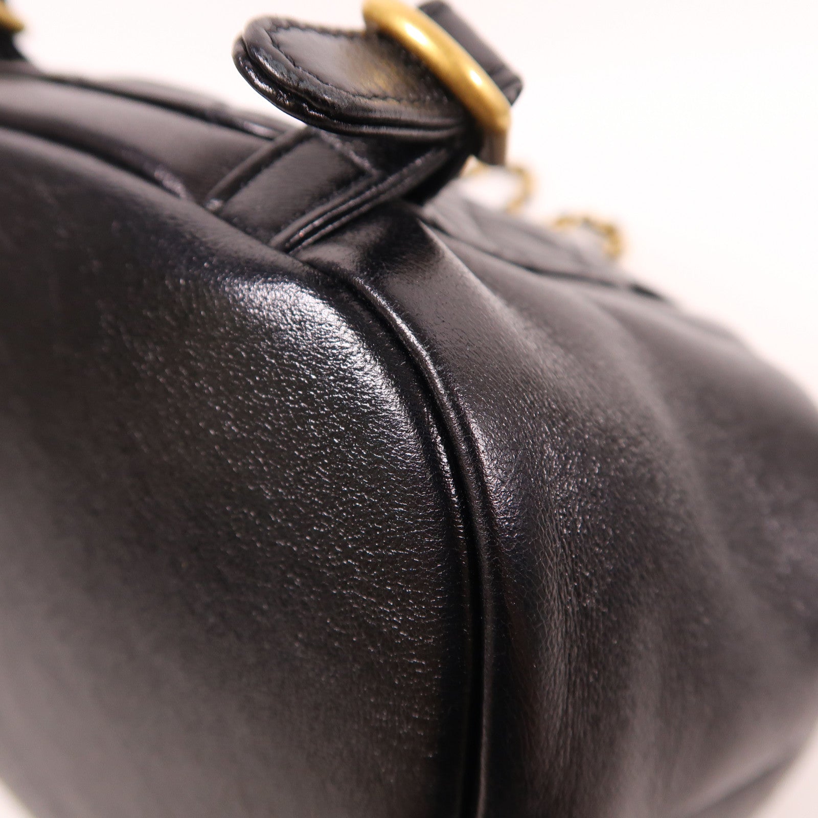 CHANEL 羊皮皮革Backpack金扣背包