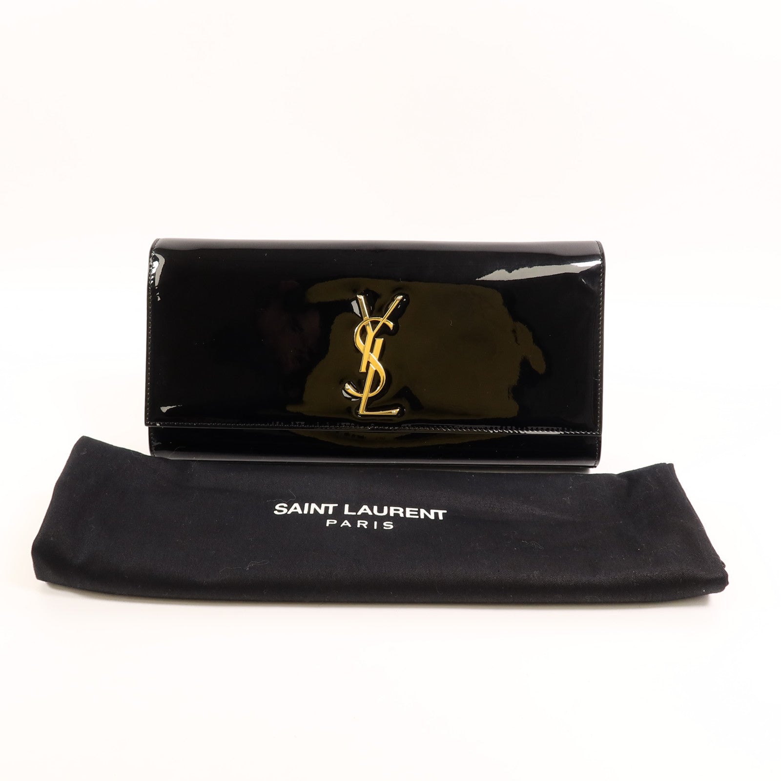SAINT LAURENT 塗皮皮革Pouch手拿包