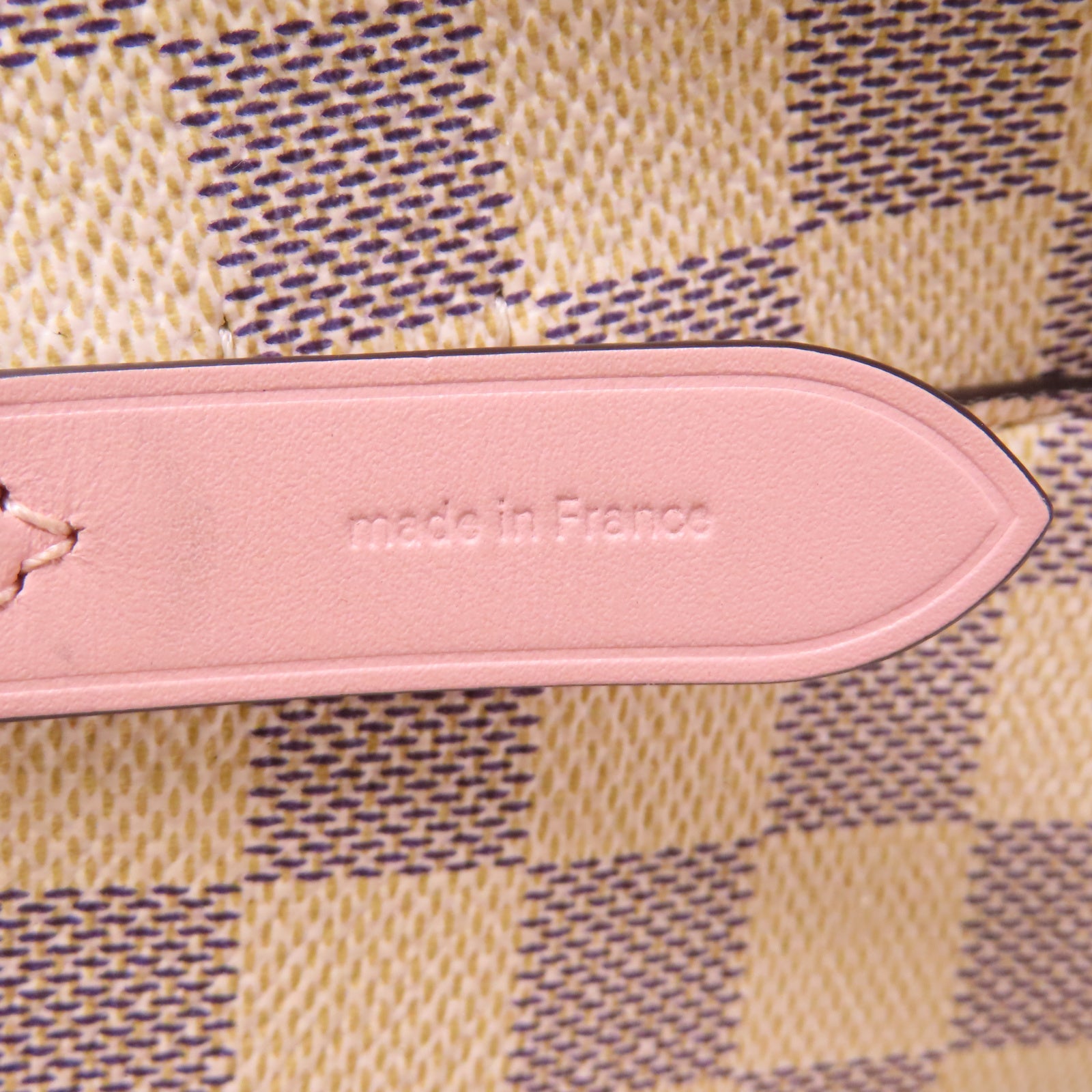 LOUIS VUITTON 【激減優惠】Damier Azur Neo Noe金扣肩背袋白色/粉紅色