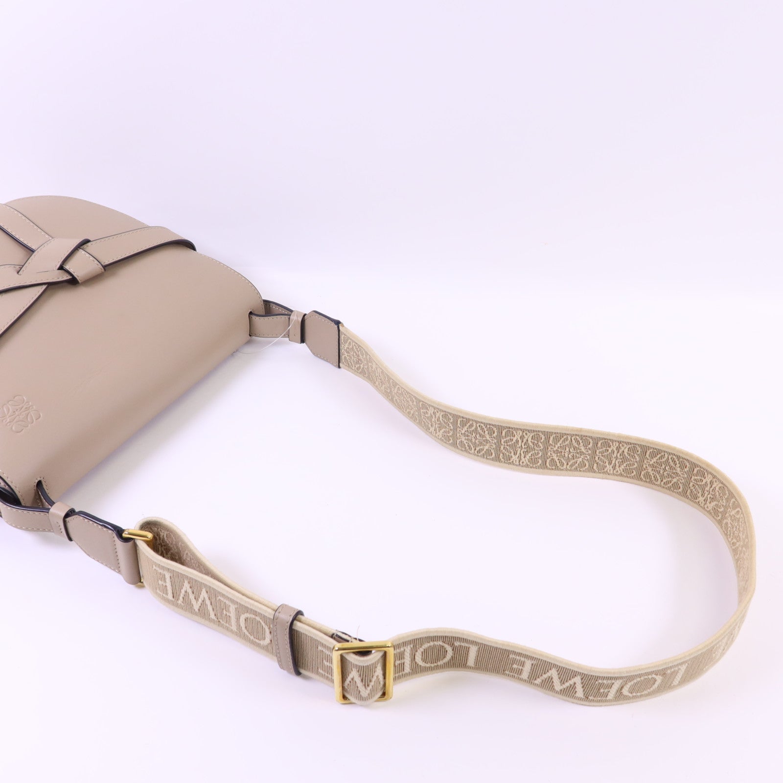 LOEWE 牛皮皮革Small Gate Bag金扣肩背袋