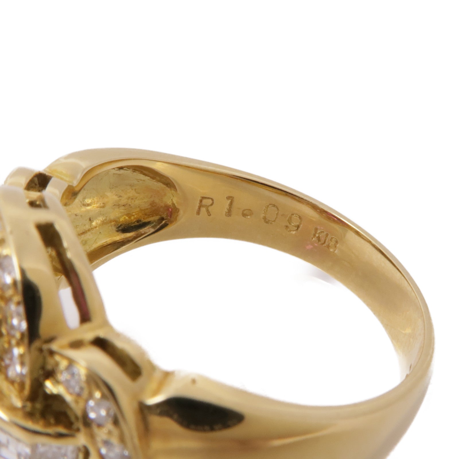 JEWELRY Ruby Diamond Ring 18K Yellow Gold US#6.25