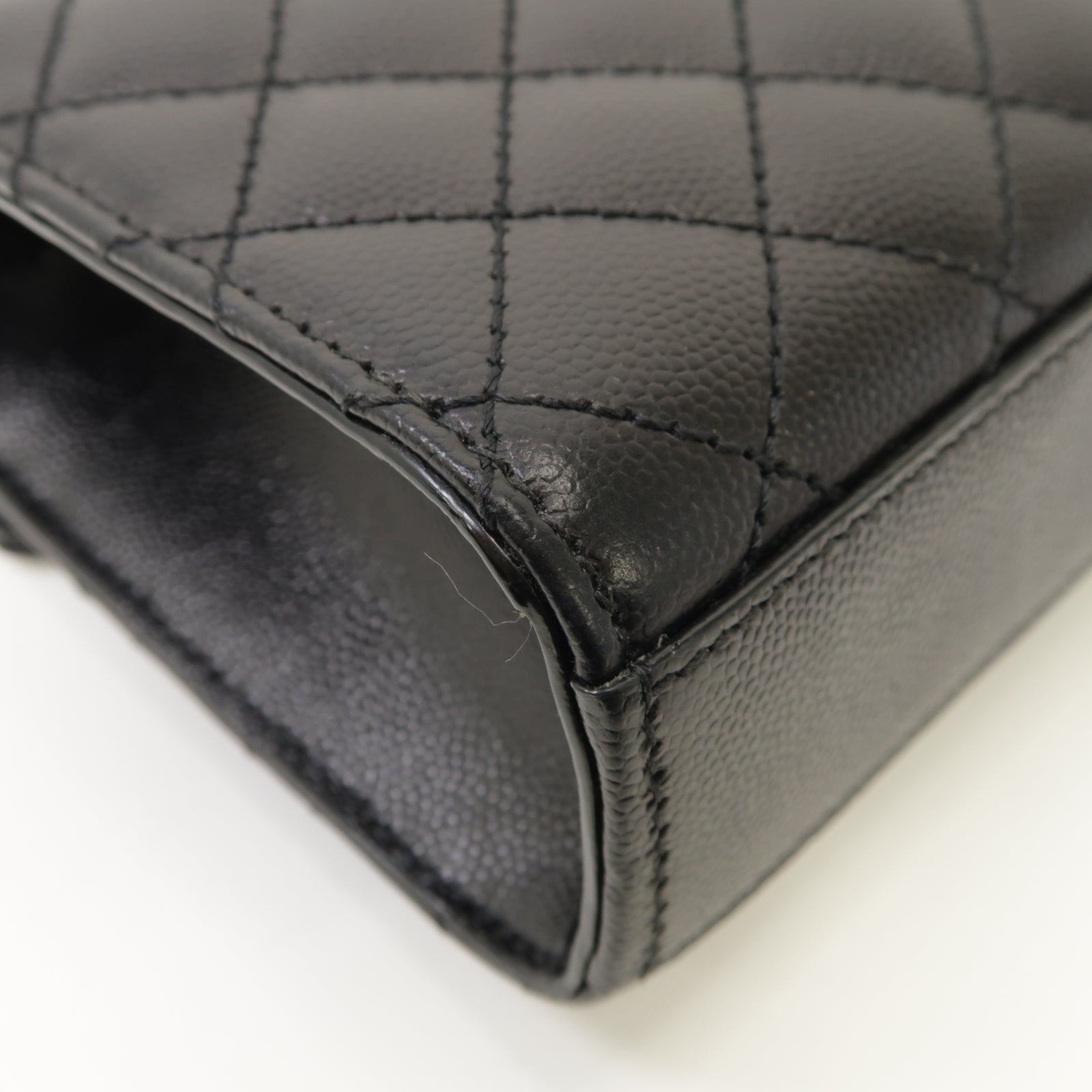 SAINT LAURENT 牛皮皮革Envelope Small銀扣鏈帶肩背袋黑色