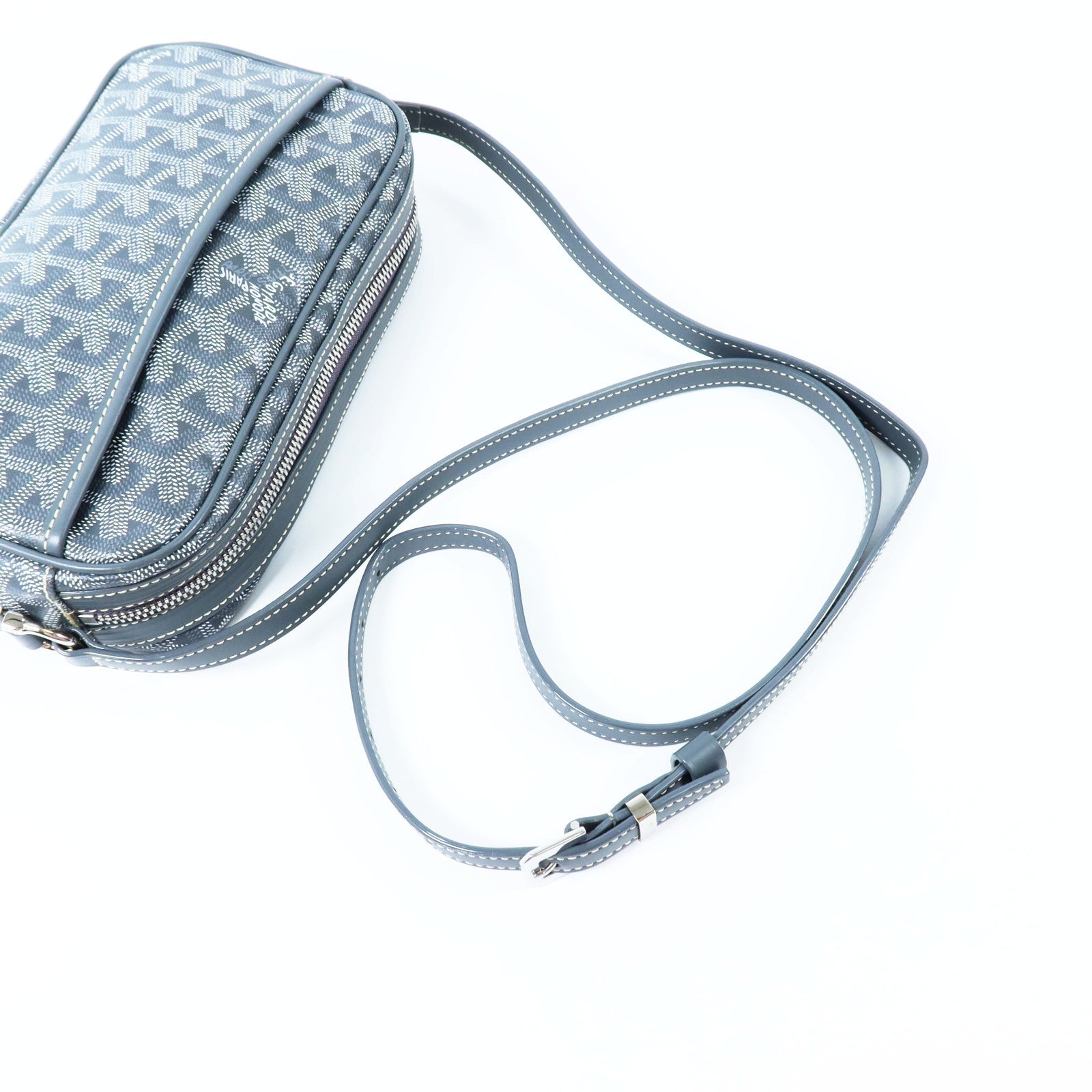 GOYARD 塗層帆布Sac Cap Vert PM銀扣肩背袋