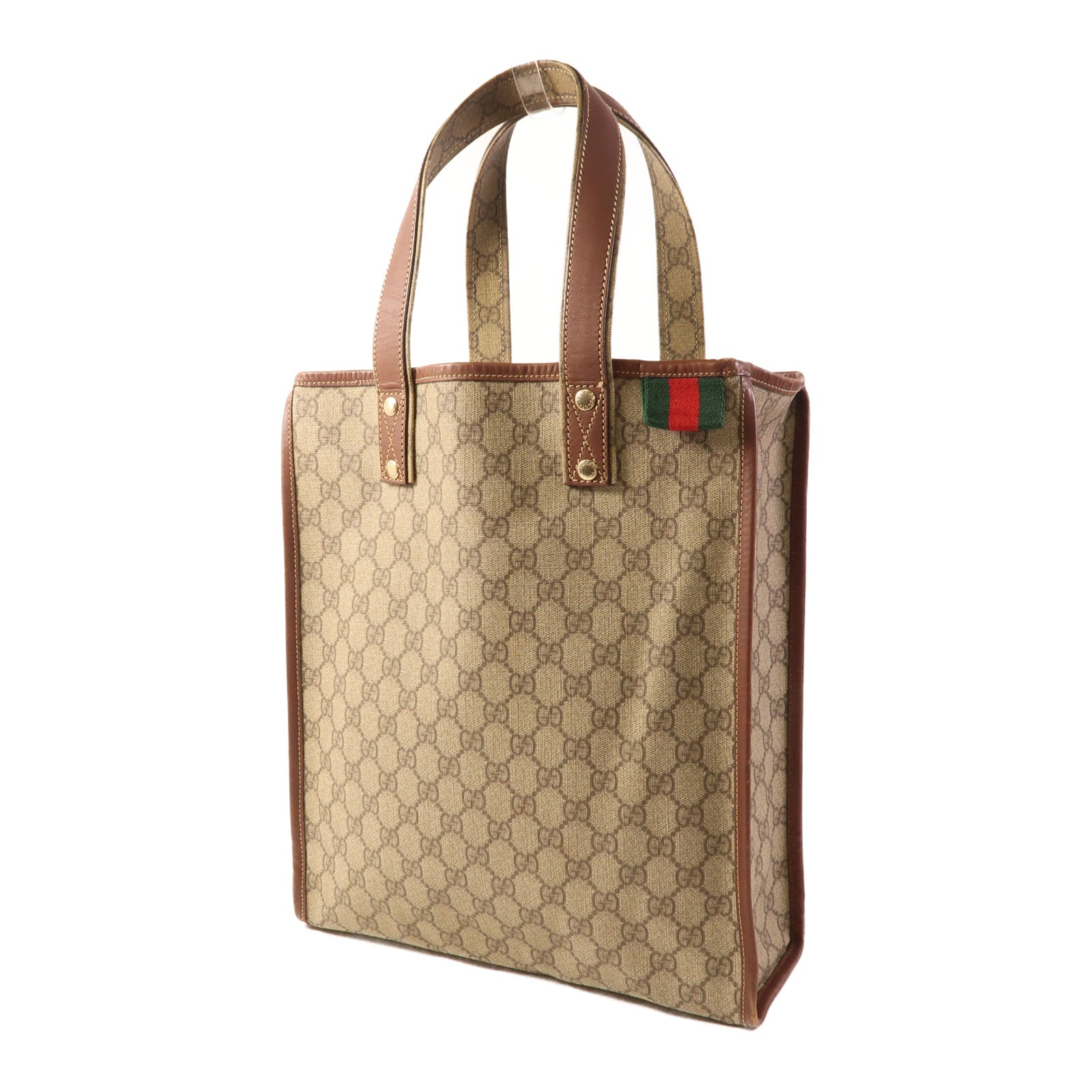 GUCCI 塗層帆布Tote Bag金扣手挽袋
