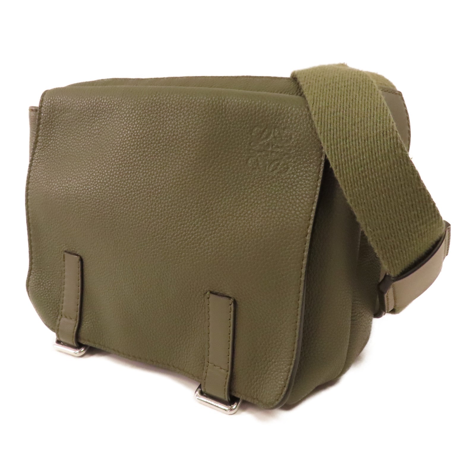 LOEWE 牛皮皮革Military XS銀扣肩背袋