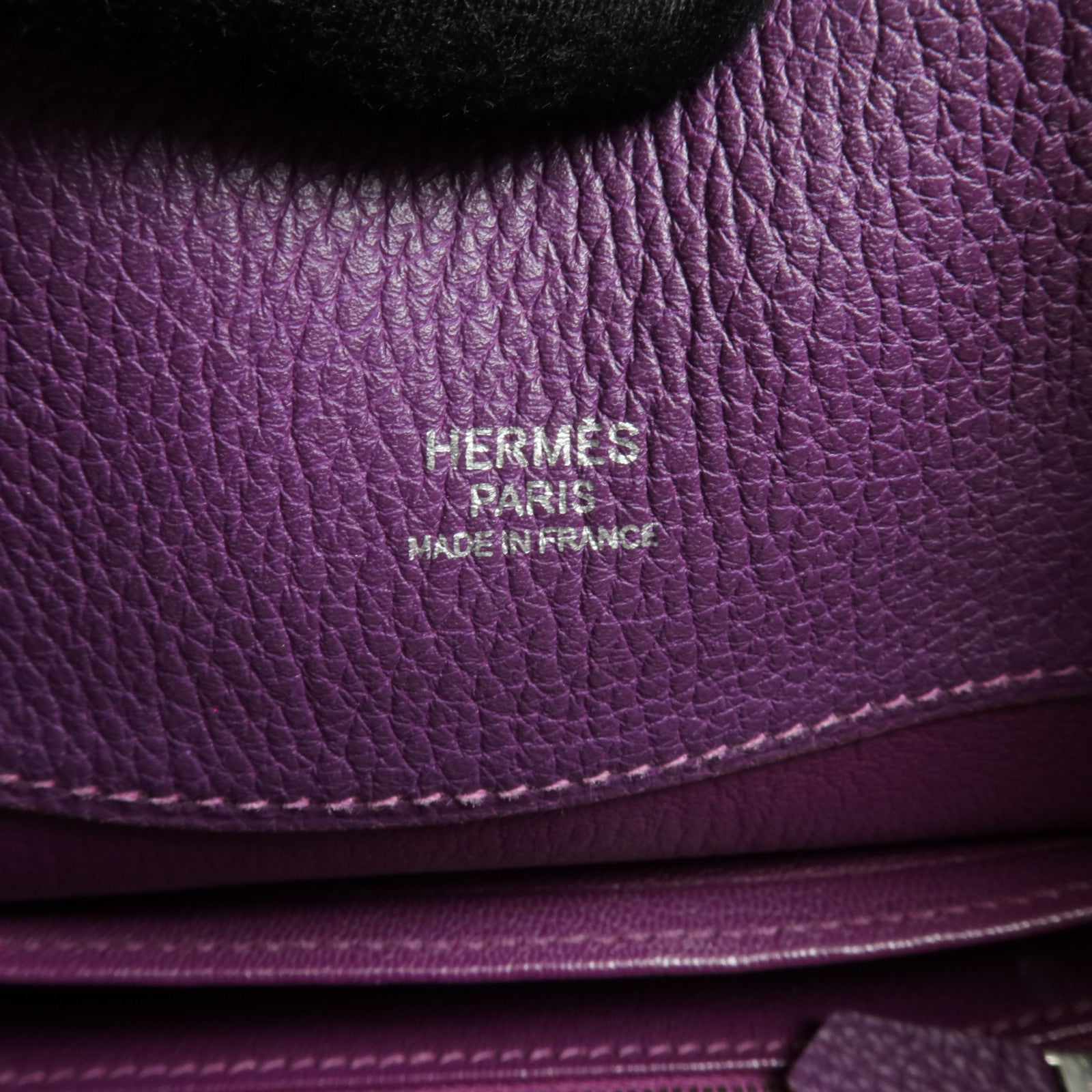 HERMES Clemence皮革So Kelly 22銀扣肩背袋Anemone