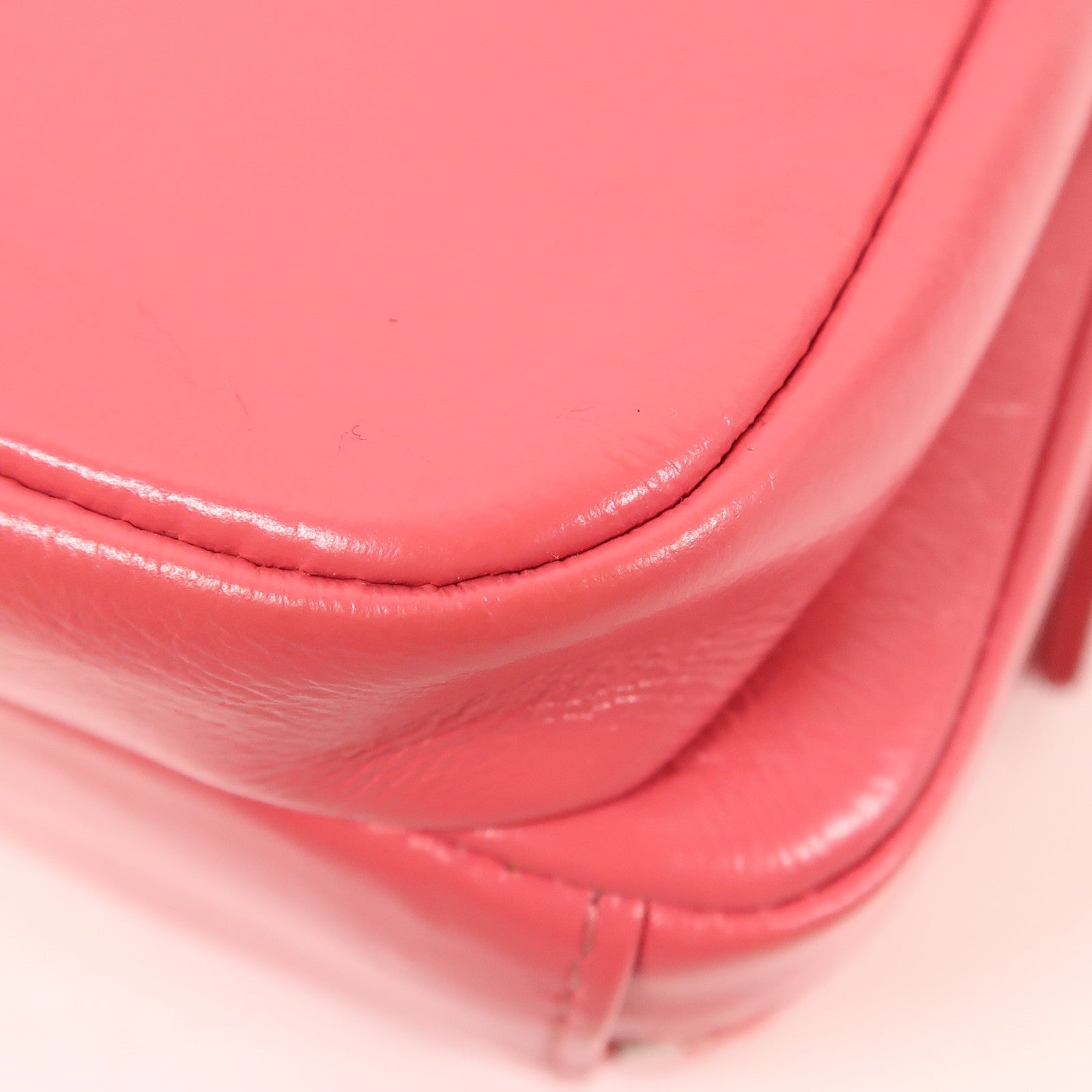 CHANEL 羊皮皮革Shoulder Bag銀扣鏈帶肩背袋