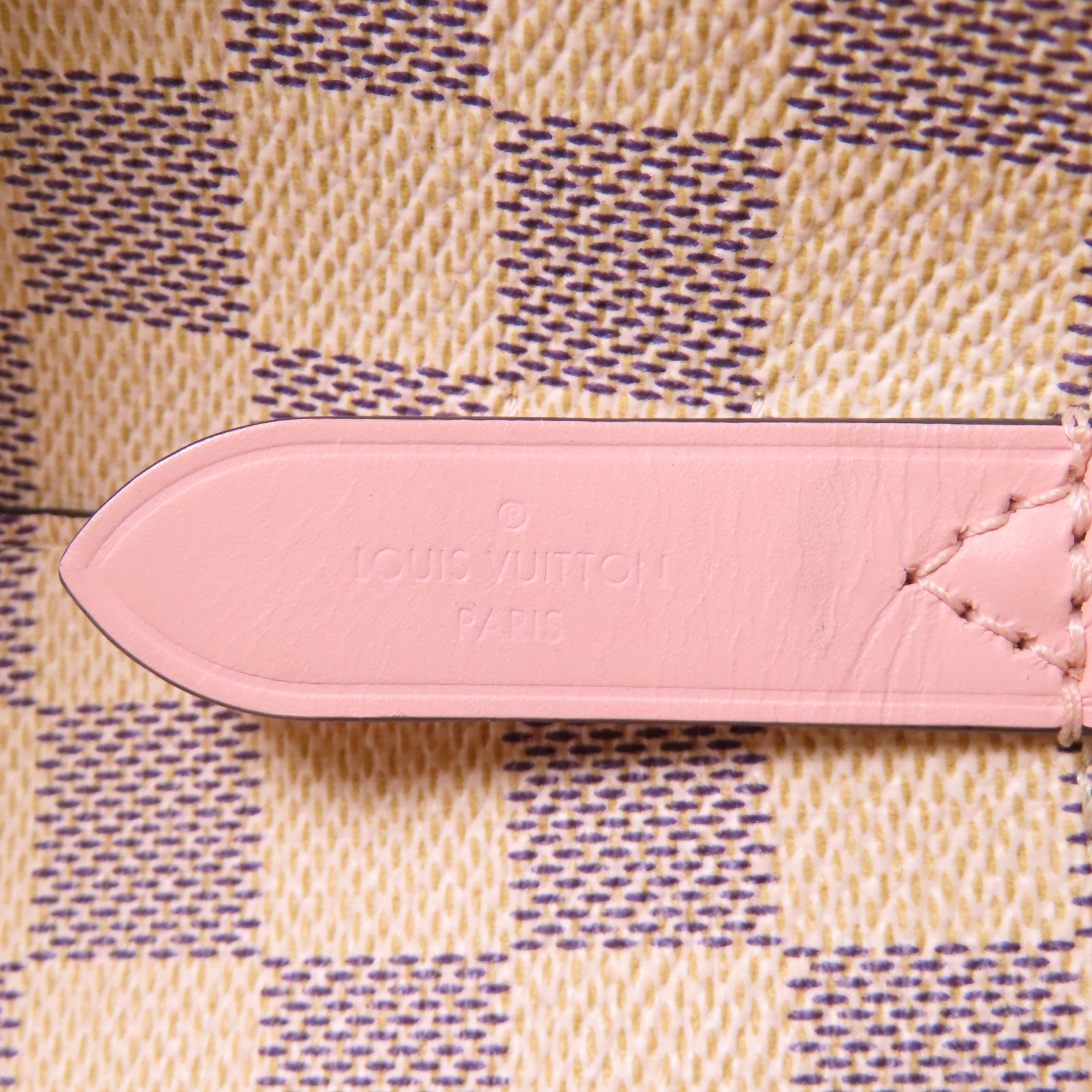 LOUIS VUITTON 【激減優惠】Damier Azur Neo Noe金扣肩背袋白色/粉紅色