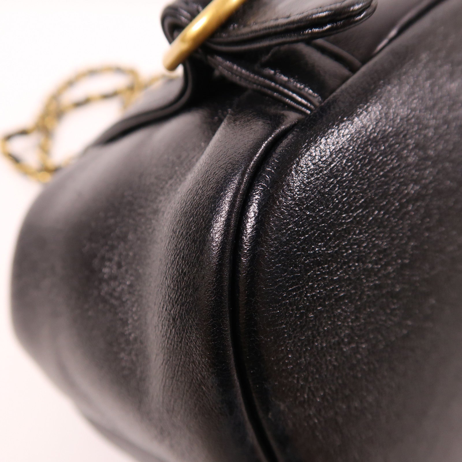 CHANEL 羊皮皮革Backpack金扣背包