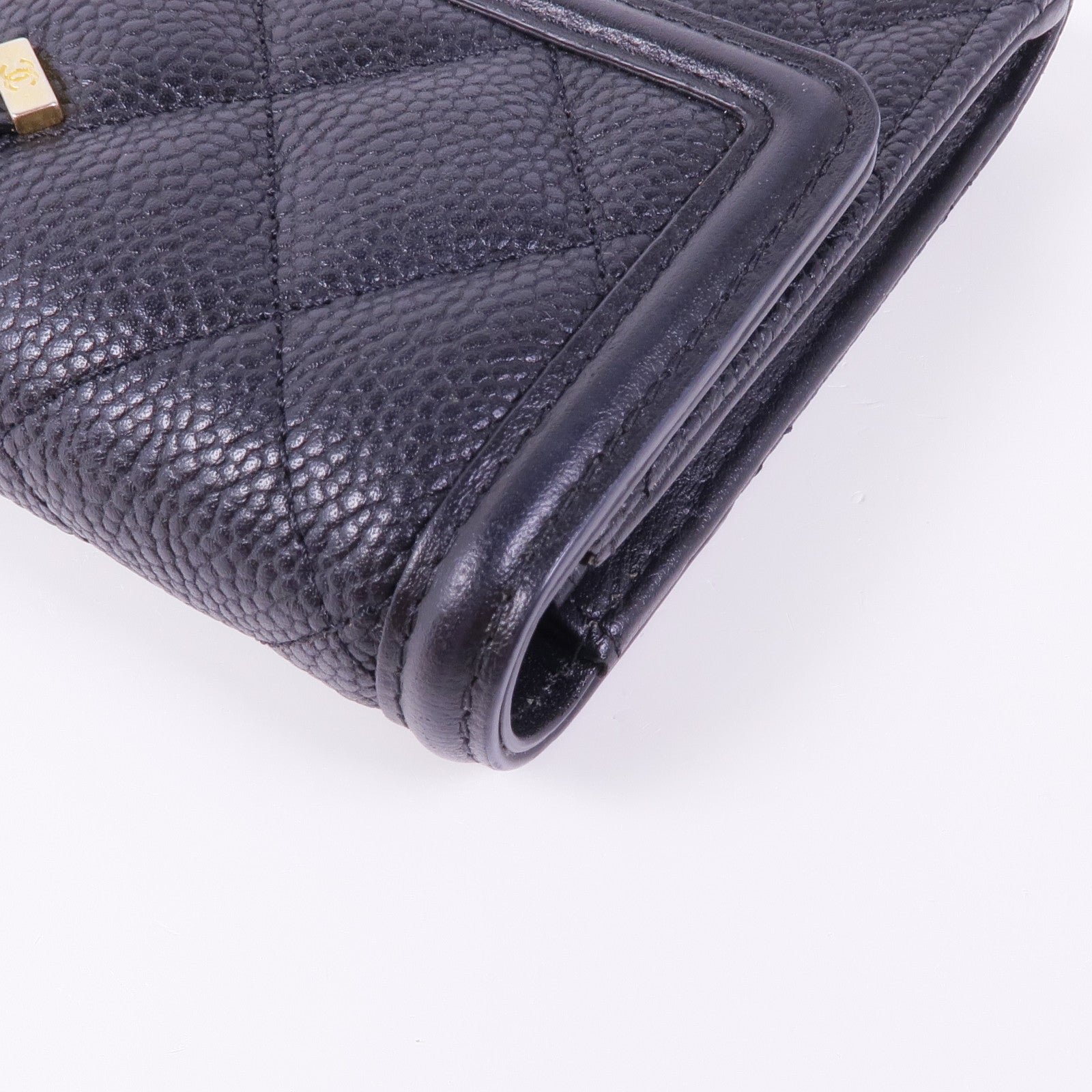 CHANEL 牛皮皮革Vanity CC金扣錢包