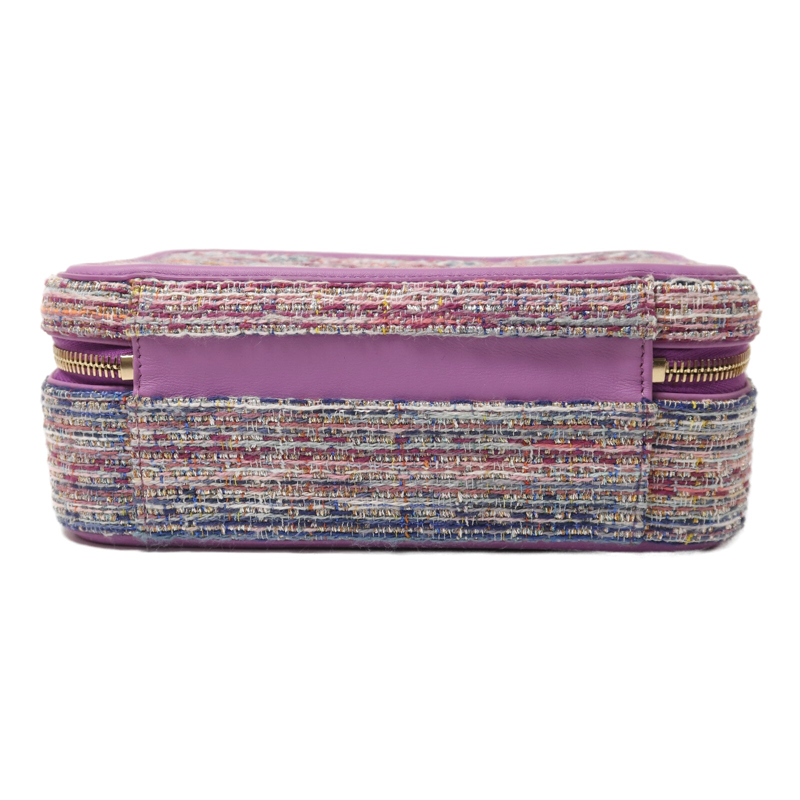 CHANEL Tweed Medium Vanity Case金扣鏈帶手挽肩背兩用袋