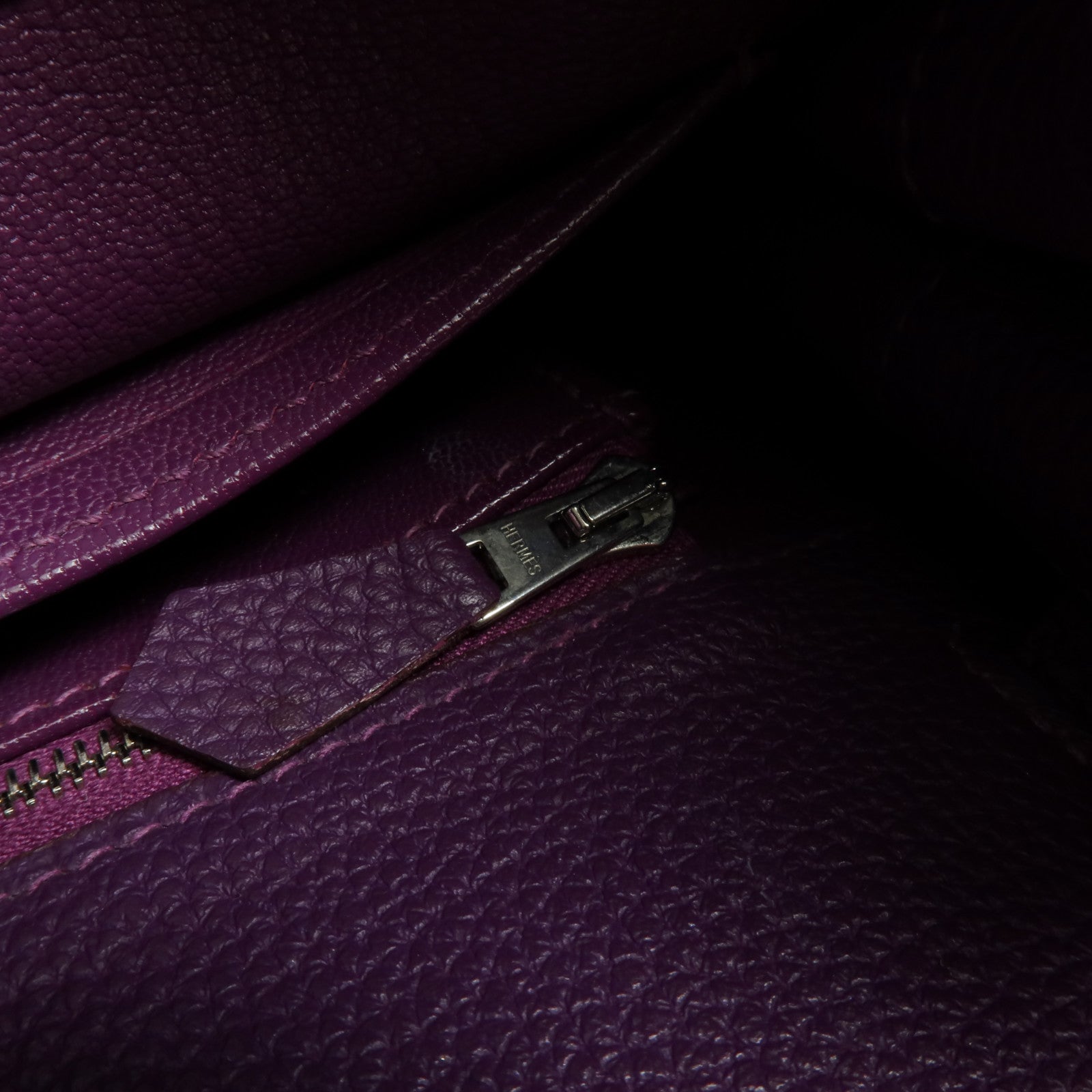 HERMES Clemence皮革So Kelly 22銀扣肩背袋Anemone