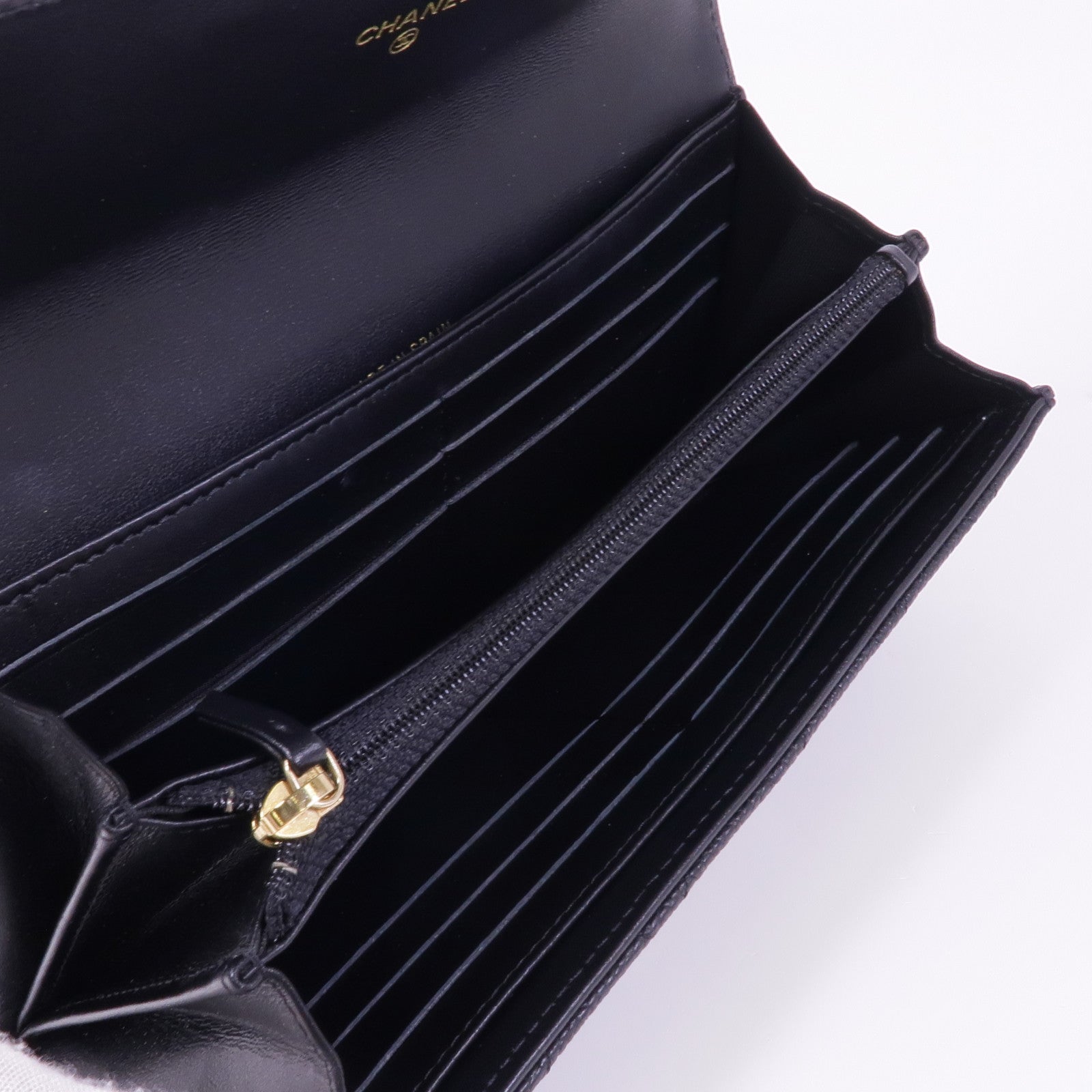 CHANEL 牛皮皮革Vanity CC金扣錢包