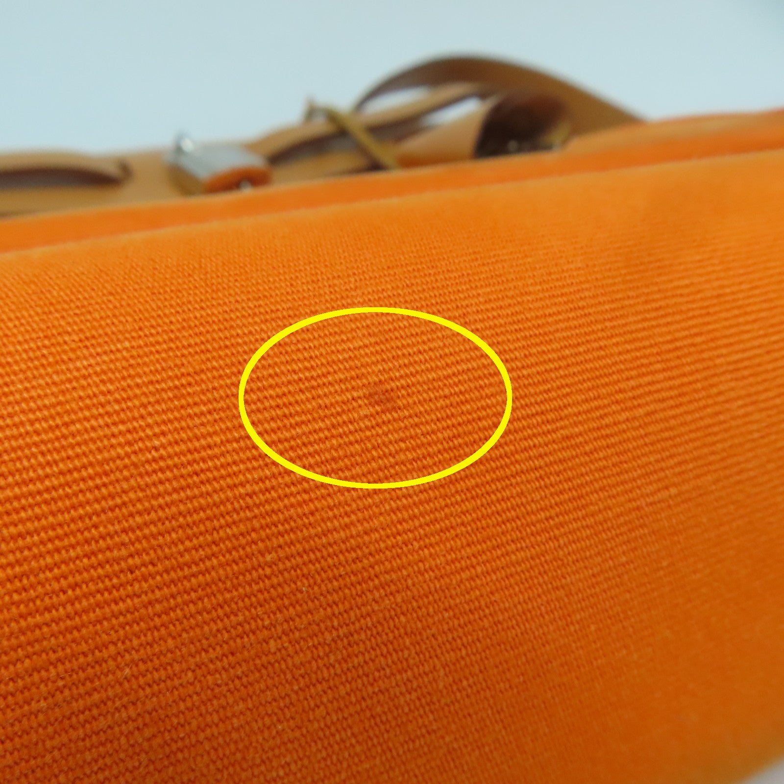 HERMES 【激減優惠】帆布Herbag PM銀扣手挽肩背兩用袋橙色