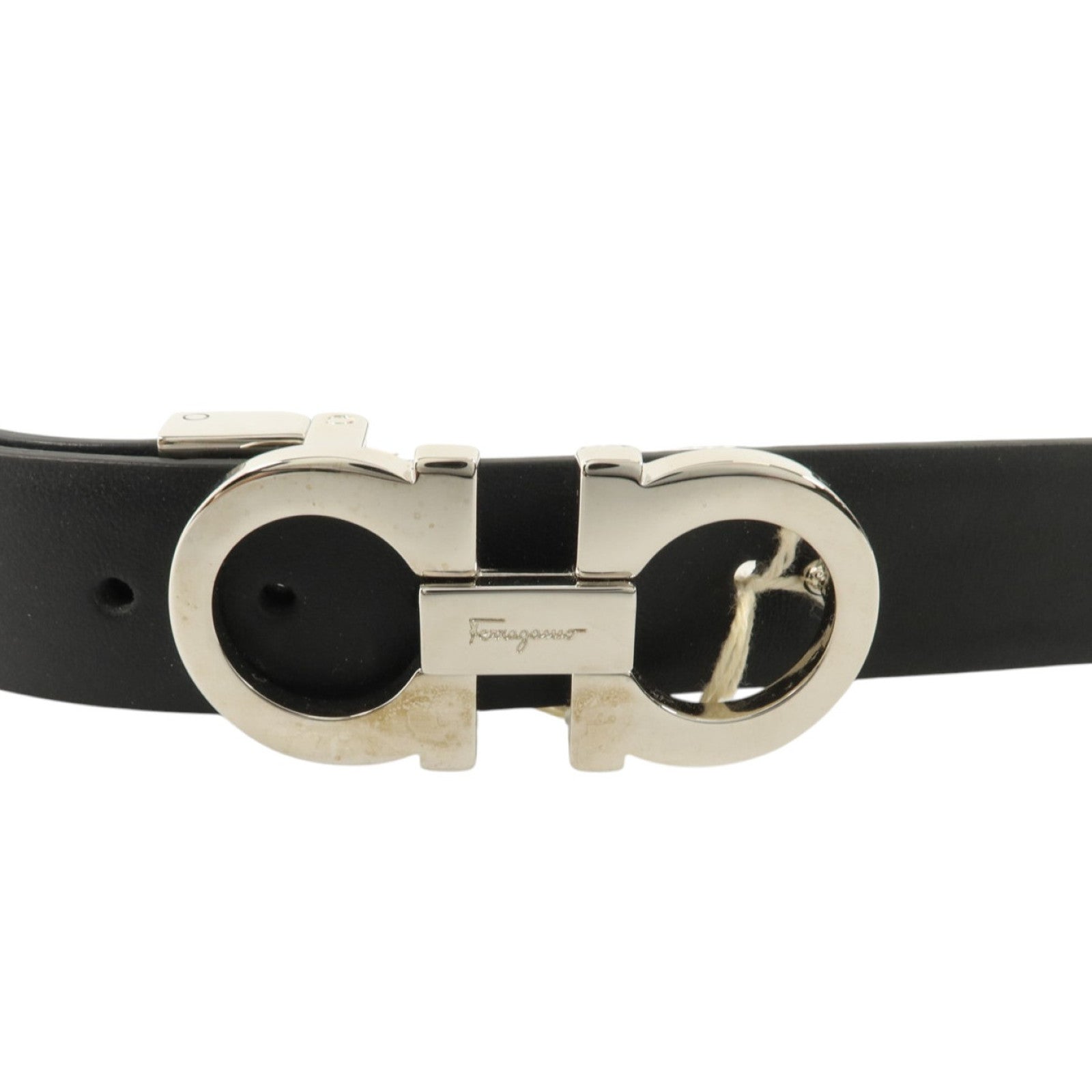 SELECTION 牛皮皮革Ferragamo Belt 100cm銀扣皮帶