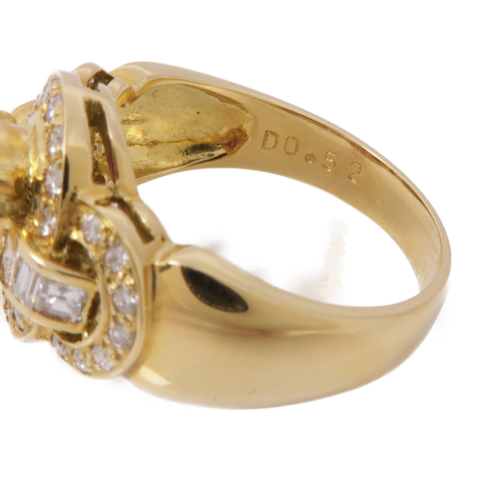 JEWELRY Ruby Diamond Ring 18K Yellow Gold US#6.25