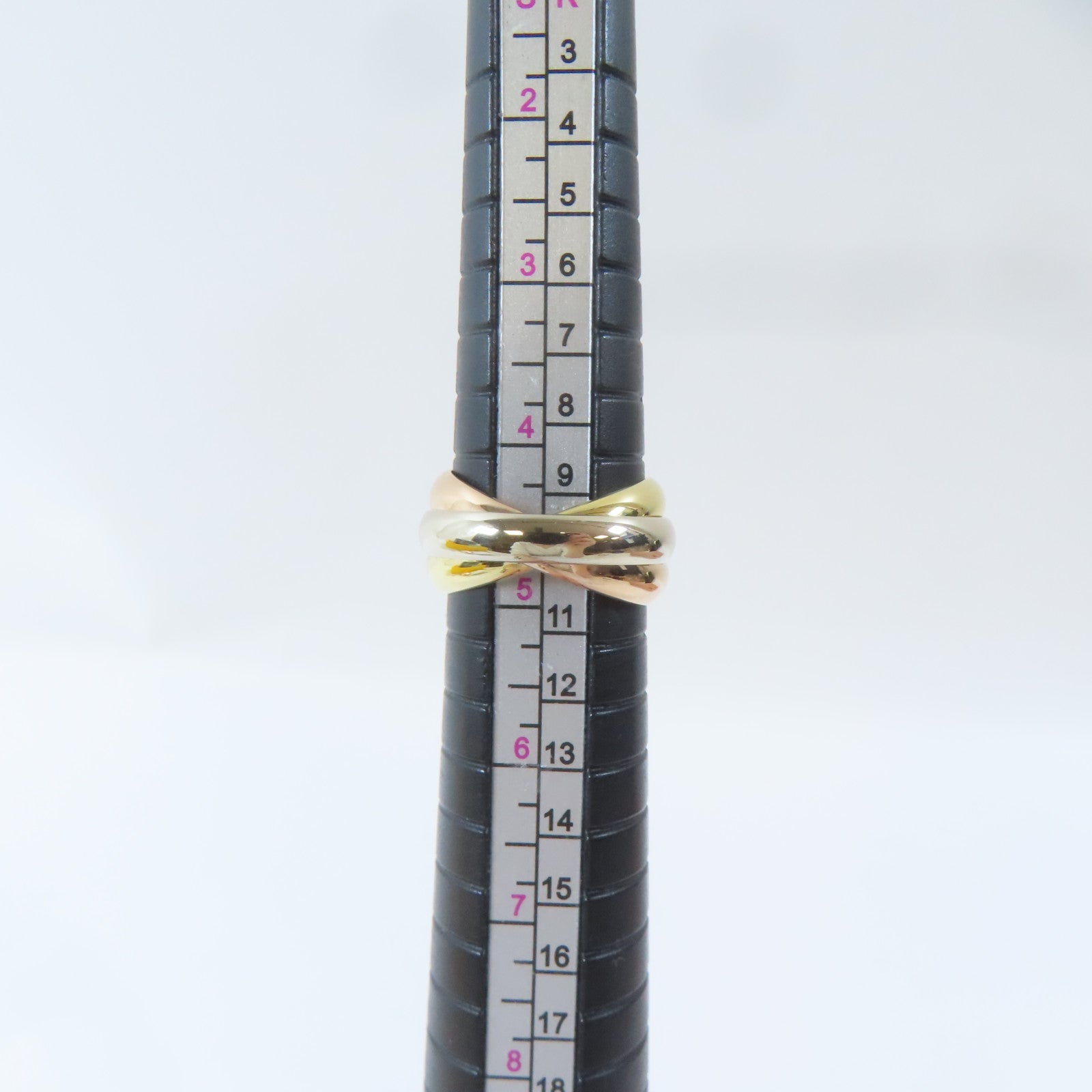 CARTIER 18K黃金/白金/玫瑰金Trinity Ring戒指Cartier#51/US#5.75