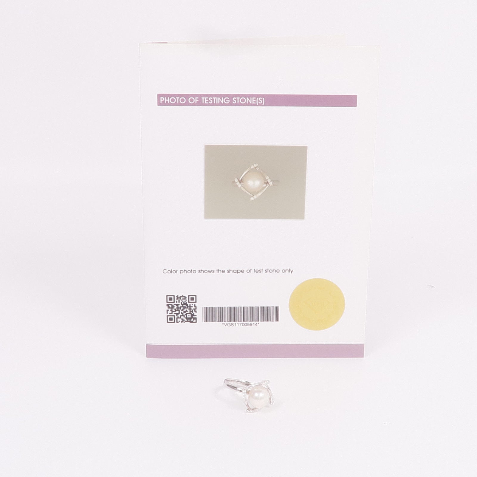 JEWELRY 【激減優惠】18K白金Pearl Diamond Ring珍珠/鑽石戒指US#5
