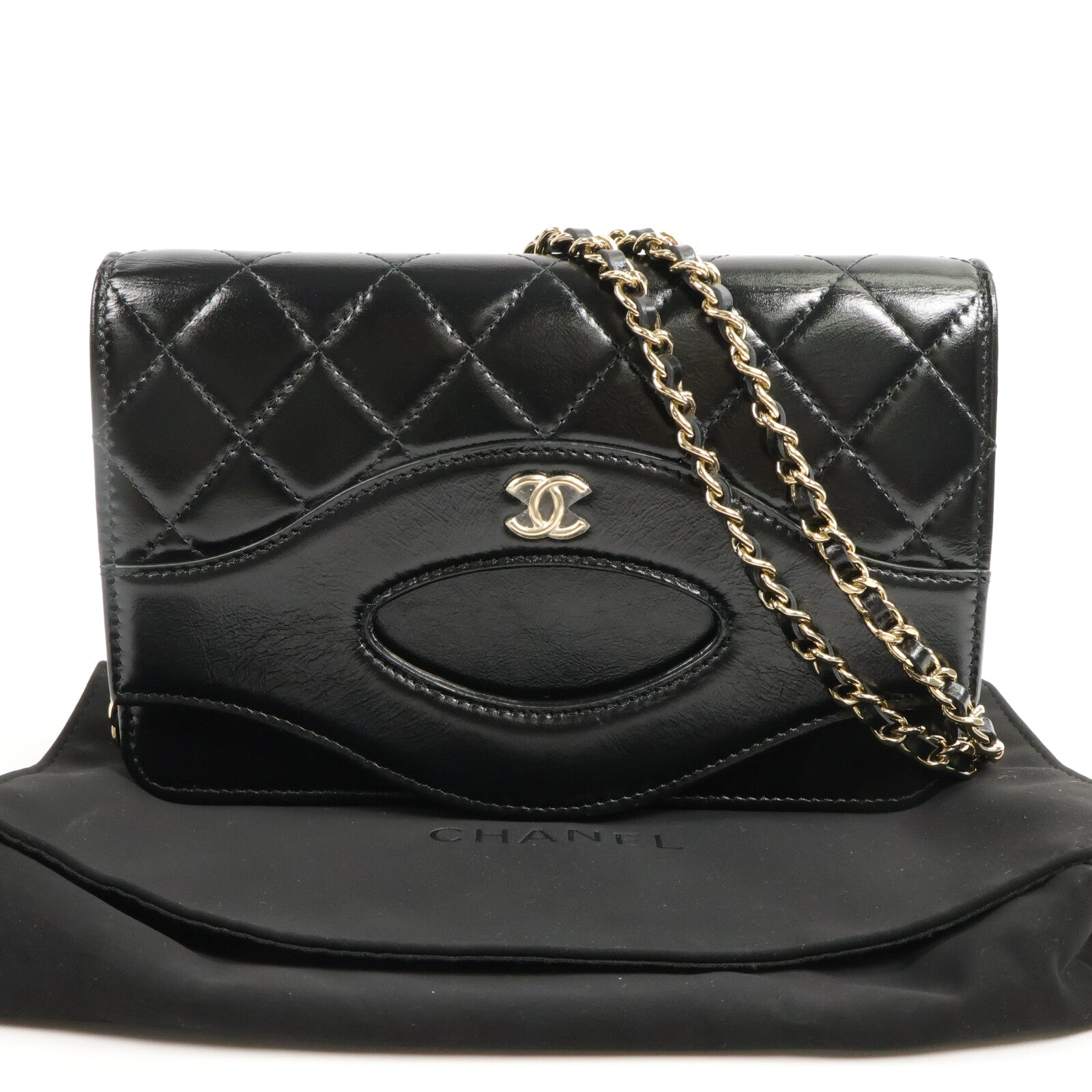 CHANEL 牛皮皮革Chanel 31 WOC鏈帶肩背袋