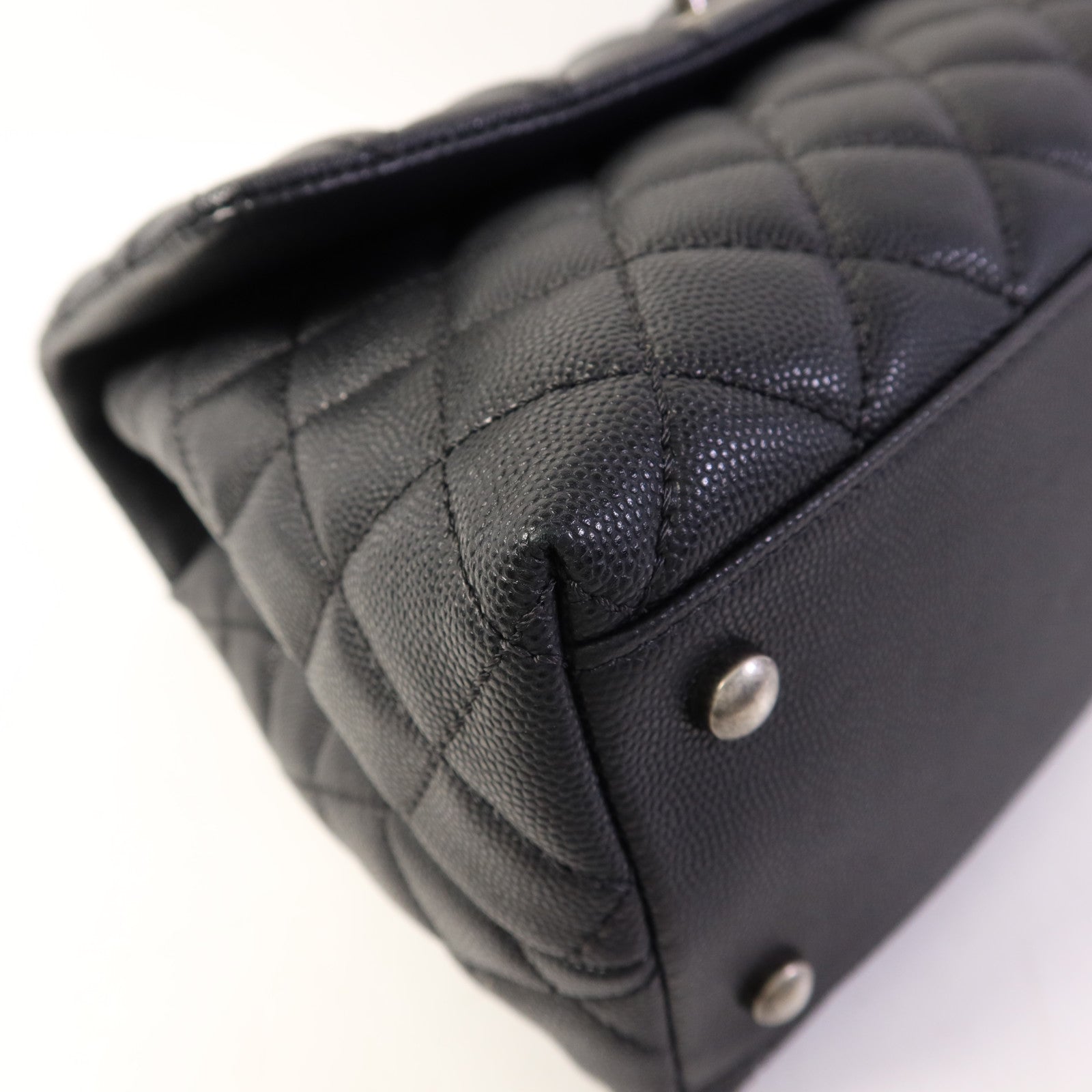 CHANEL 牛皮皮革/蜥蝪皮革Coco Handle Large手挽肩背兩用袋