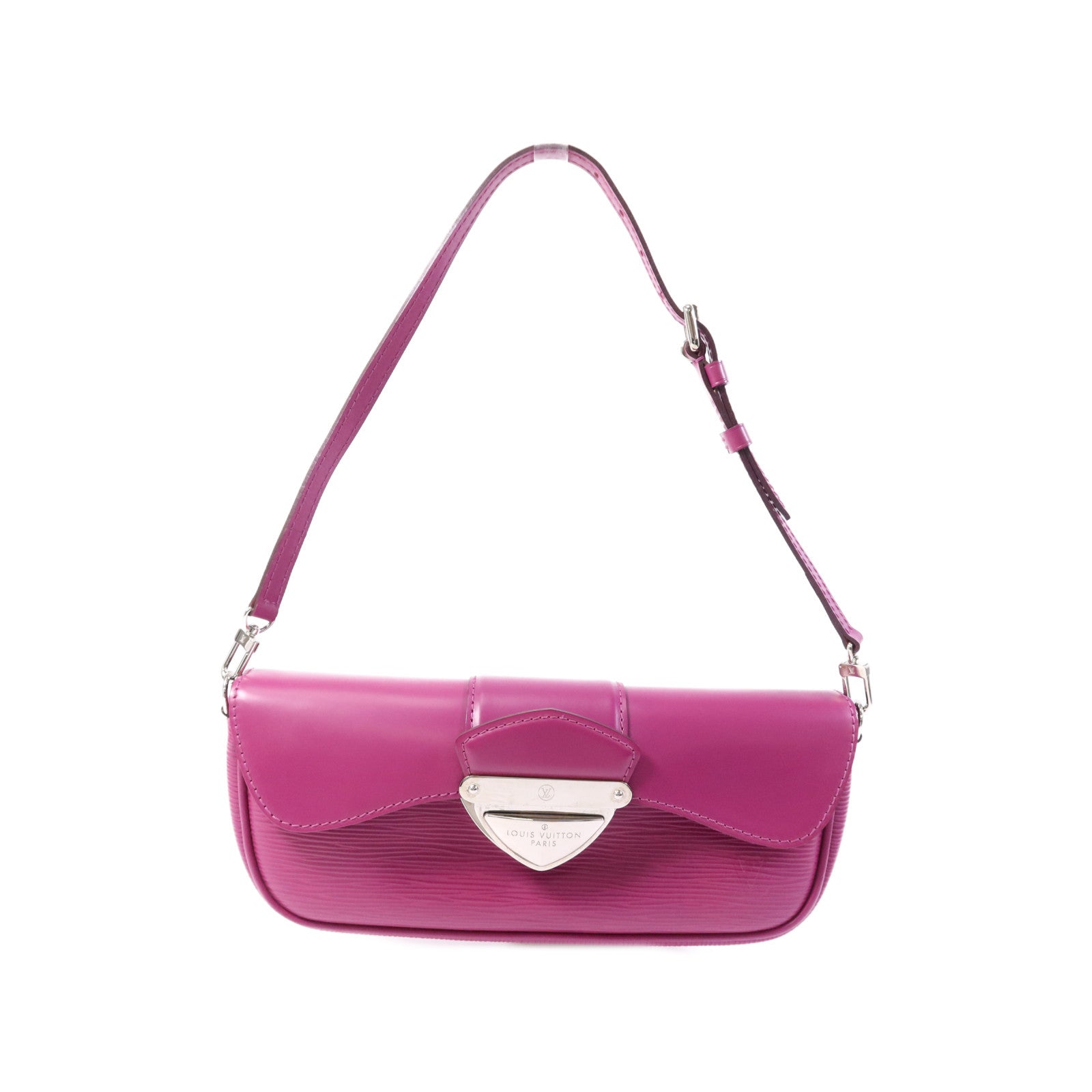 LOUIS VUITTON Epi Pochette Montaigne銀扣肩背袋