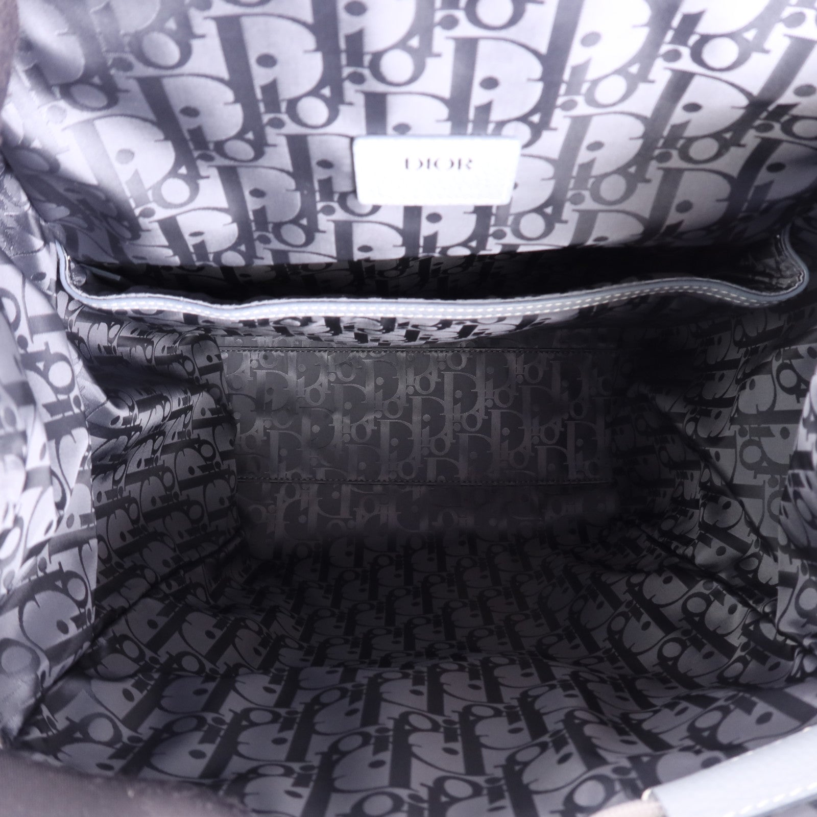 Dior 牛皮皮革Saddle Backpack銀扣背包