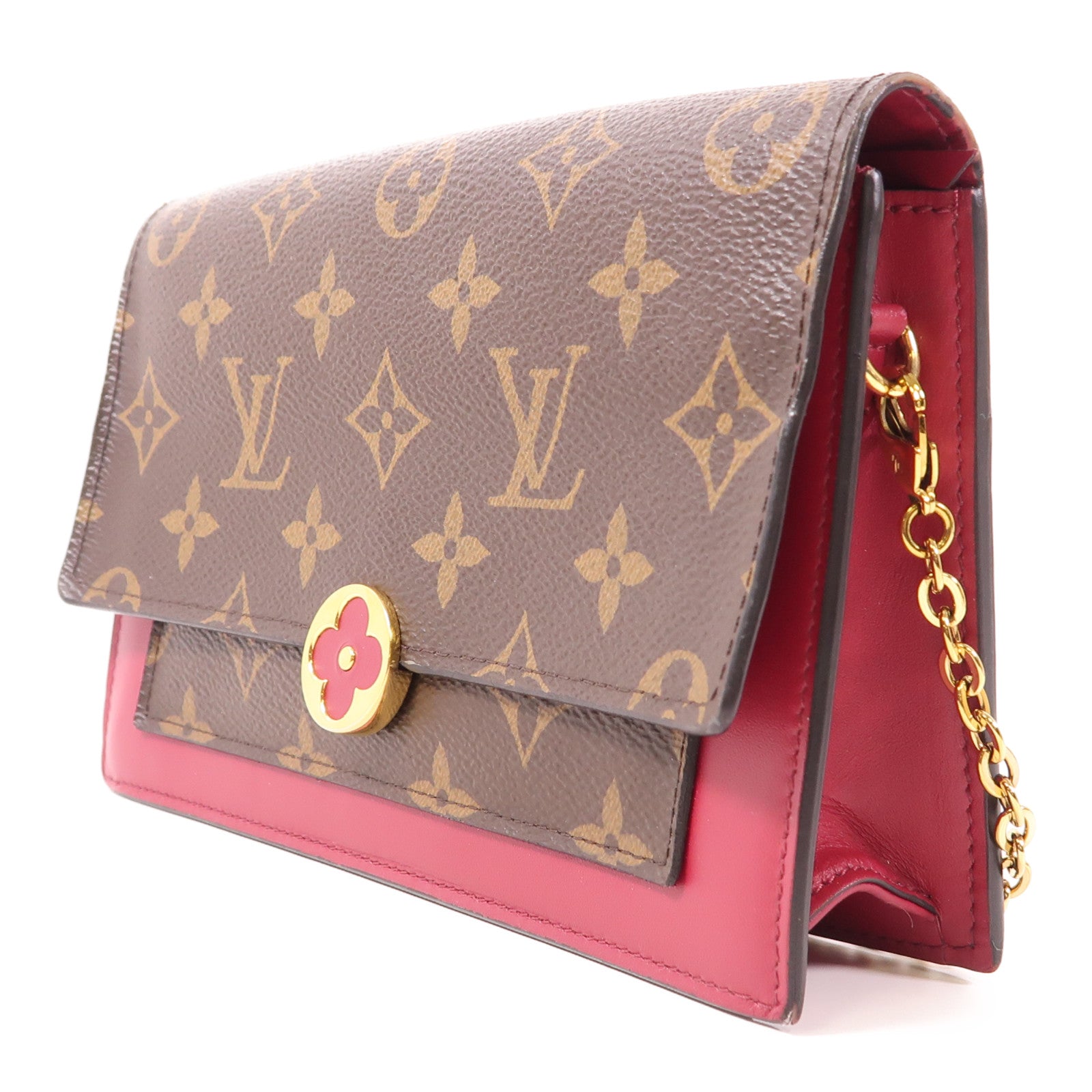 LOUIS VUITTON LV GHW Portefeuille Flore Chain Shoulder Bag M69578 Monogram Brown